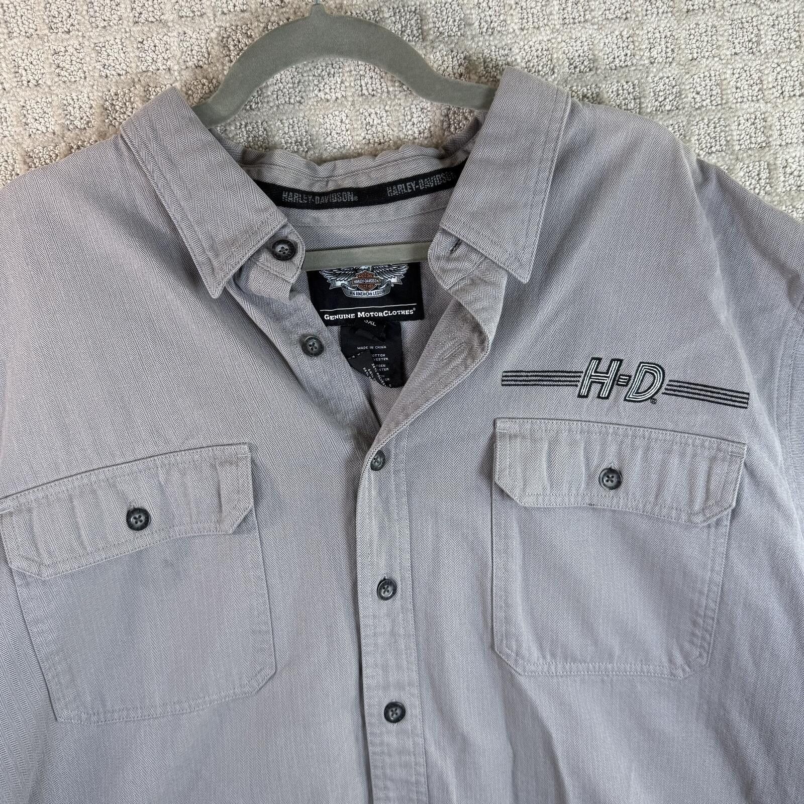 Harley Davidson vintage harley davidson workwear button up shirt 3xl Size US XXL / EU 58 / 5 - 2 Thumbnail