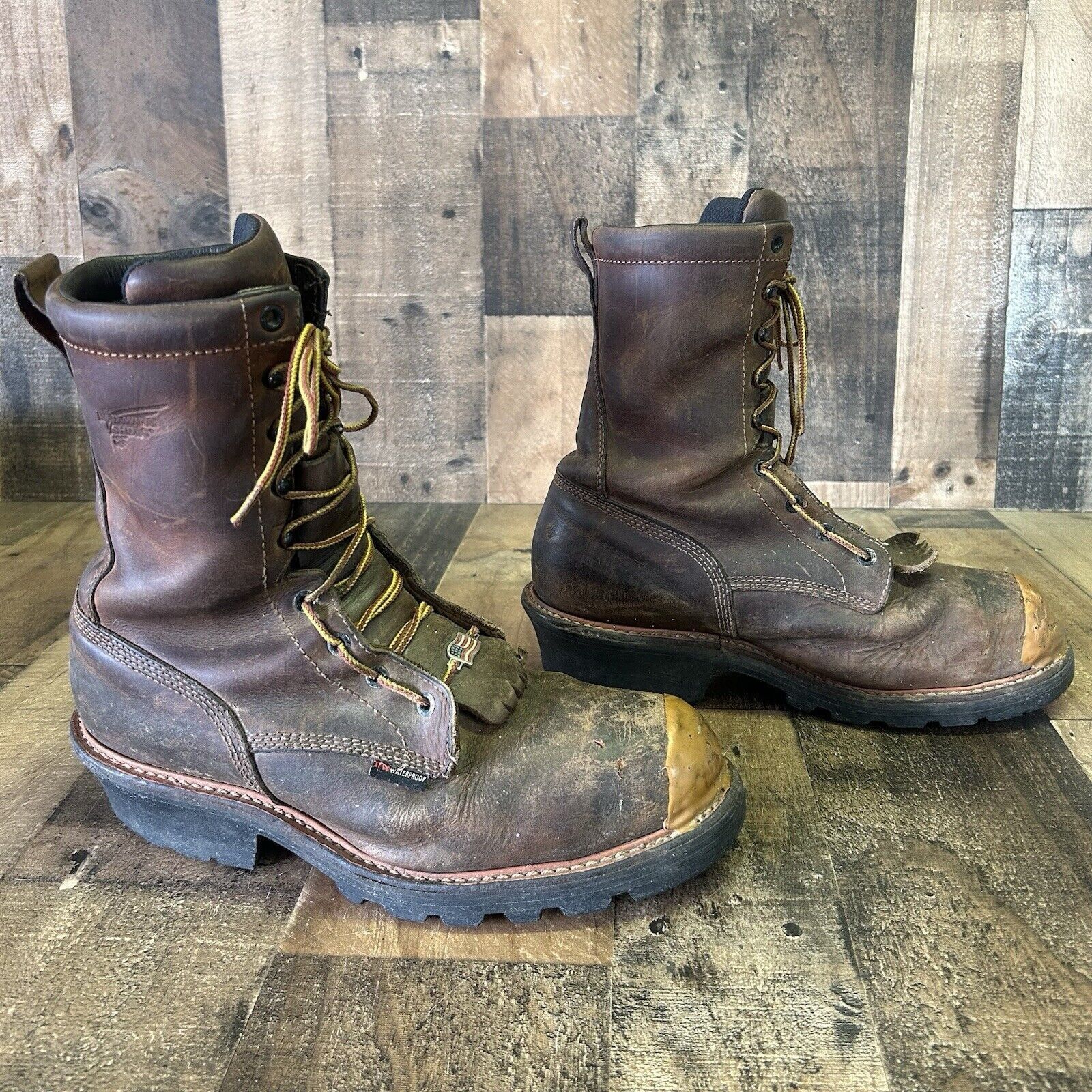Red Wing Red Wing 4420 Steel Toe Waterproof Work Boots Mens 10.5 D Size US 10.5 / EU 43-44 - 12 Thumbnail