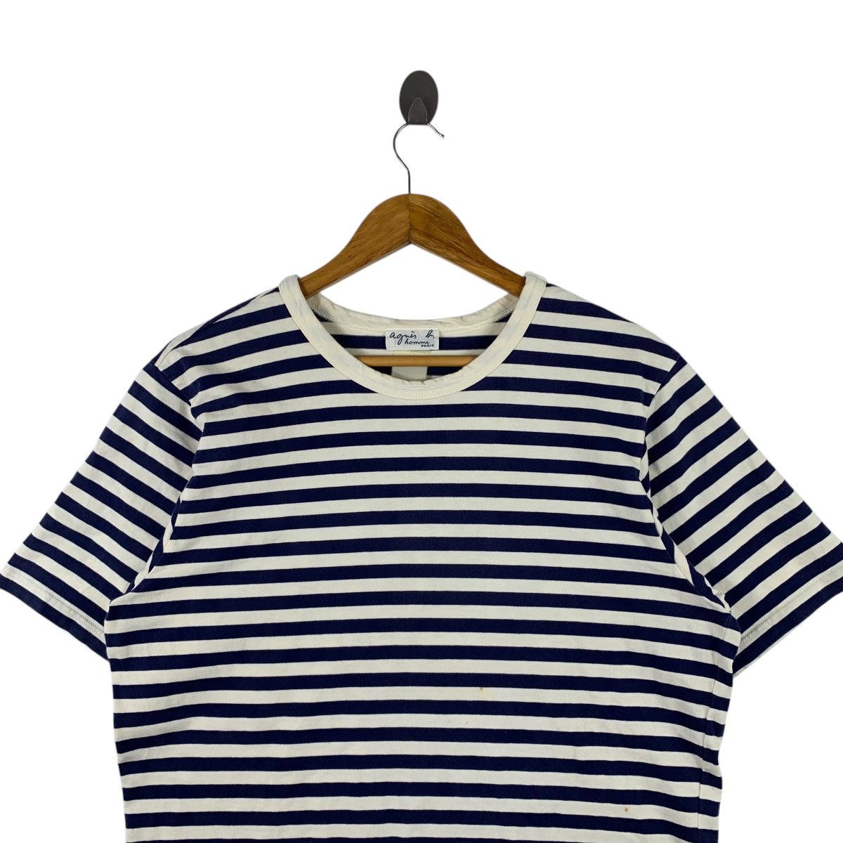 Vintage × agnes b. Vintage AGNES B Paris French Fashion Designer StripesT-Shirt Size US M / EU 48-50 / 2 - 2 Thumbnail