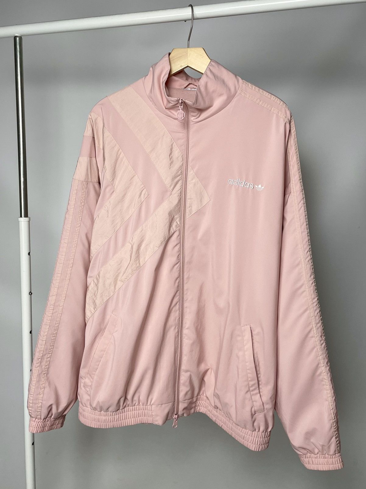 Adidas Adidas 🌸 Vintage Pink Nylon Olympic Track Suit Jacket Size US XL / EU 56 / 4 - 2 Thumbnail