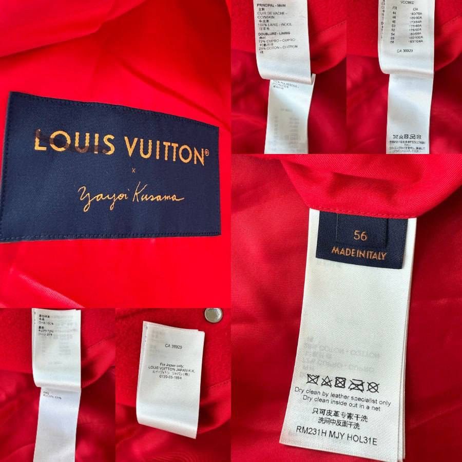 Louis Vuitton LOUIS VUITTON YAYOI KUSAMA RED & WHITE VARSITY JACKET Size US XXL / EU 58 / 5 - 3 Thumbnail