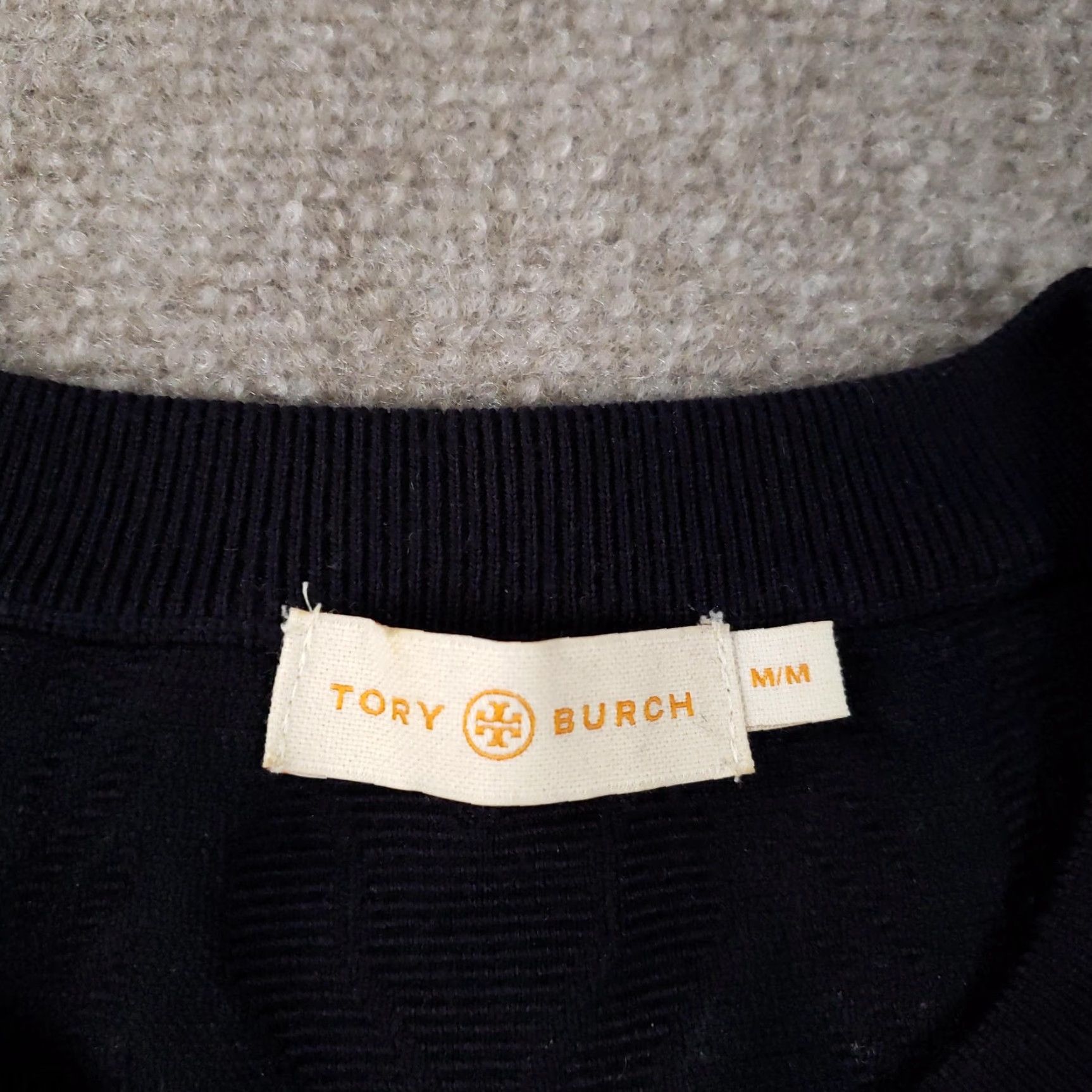 Tory Burch Tory Burch Dress Womens Medium Black Sleeveless Cable Knit A-Line Merino Wool Size M / US 6-8 / IT 42-44 - 6 Thumbnail