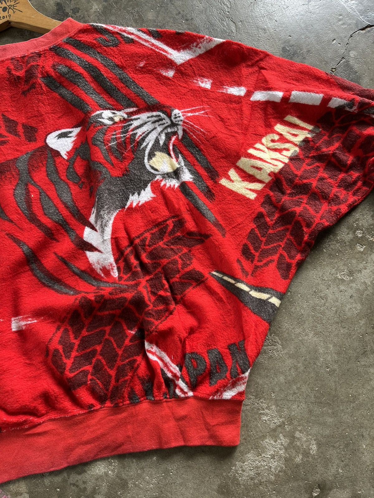 Designer × Japanese Brand × Kansai Yamamoto RARE Vintage Kansai Yamamoto Tiger Logo OVP Sweetshirt 90s Size US M / EU 48-50 / 2 - 11 Thumbnail