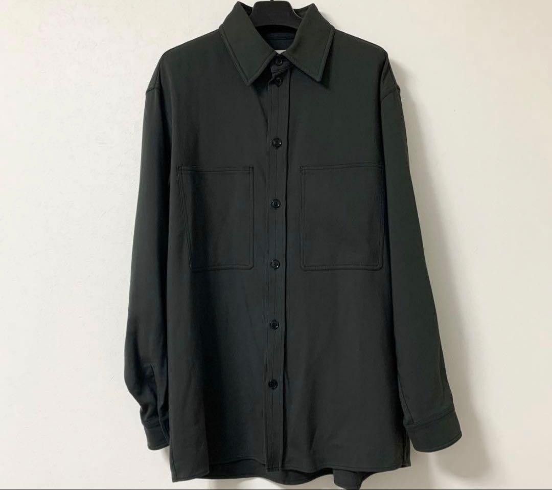 LEMAIRE 22AW Rayon Drape Shirt Charcoal Gray 44