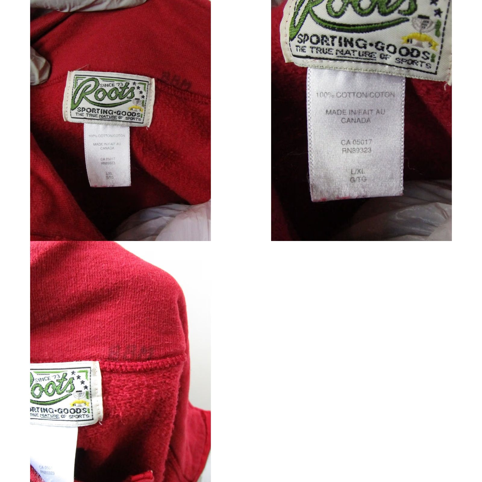 Roots VINTAGE Roots Canada Red Fleece Pullover Sweater Med L/XL 1/4 Zip Heavy Sweatshirt Size US XL / EU 56 / 4 - 9 Thumbnail