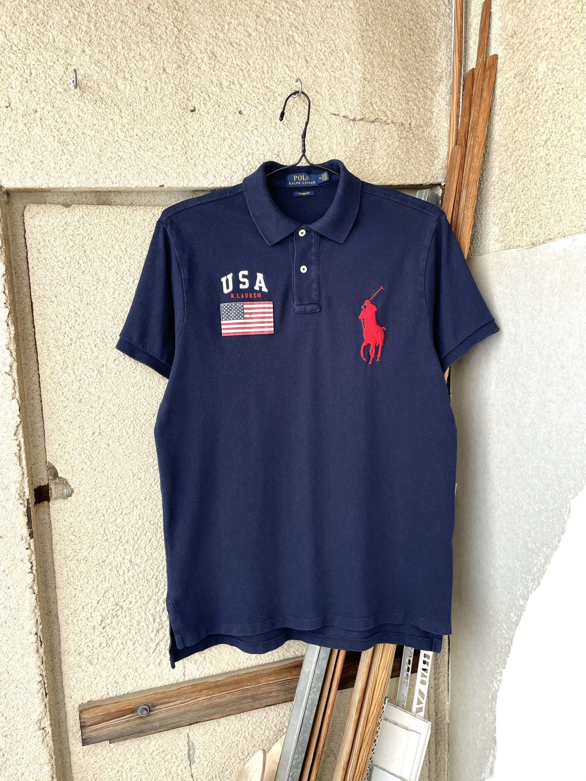 Polo Ralph Lauren Polo Ralph Lauren USA Flag Logo Chief Keef T Shirt Vintage Size US M / EU 48-50 / 2 - 2 Thumbnail