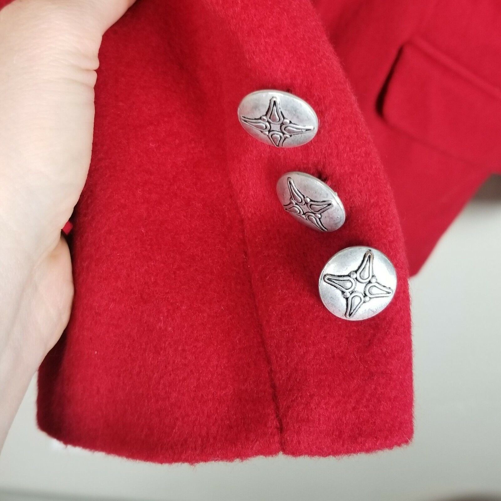 Marie Oliver Vintage Mario De Pinto Womens Wool Blazer Holiday Xmas Size L / US 10 / IT 46 - 4 Thumbnail