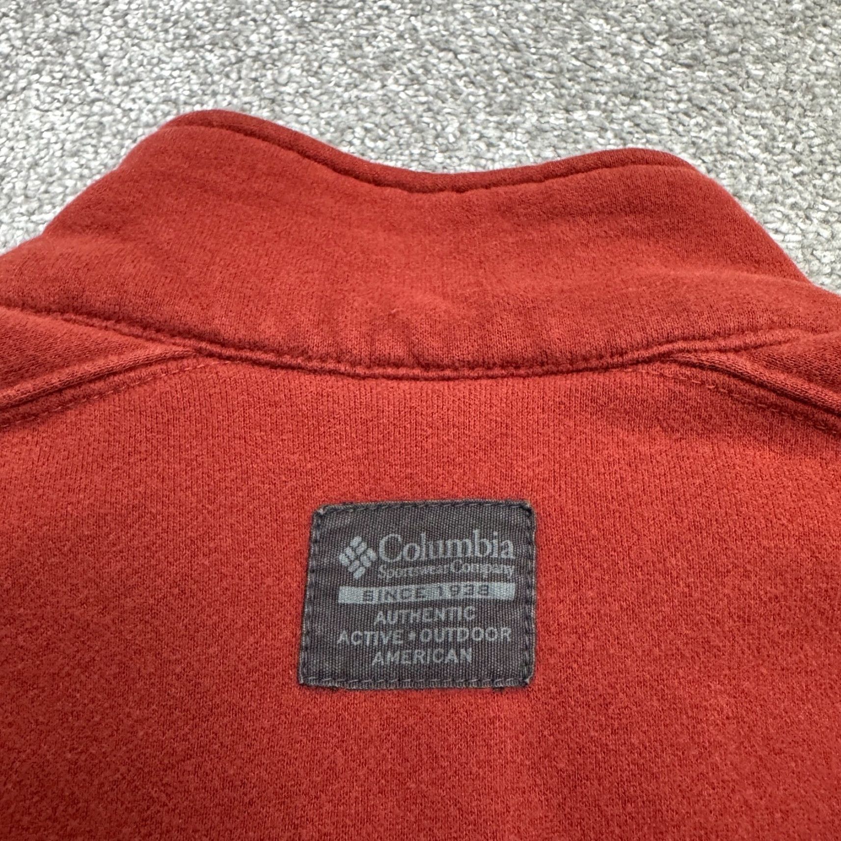 Rusty Columbia 1/4 Zip Pullover Sweatshirt Mens Large Rust Brown Fleece Outdoor Hiking Size US L / EU 52-54 / 3 - 4 Thumbnail