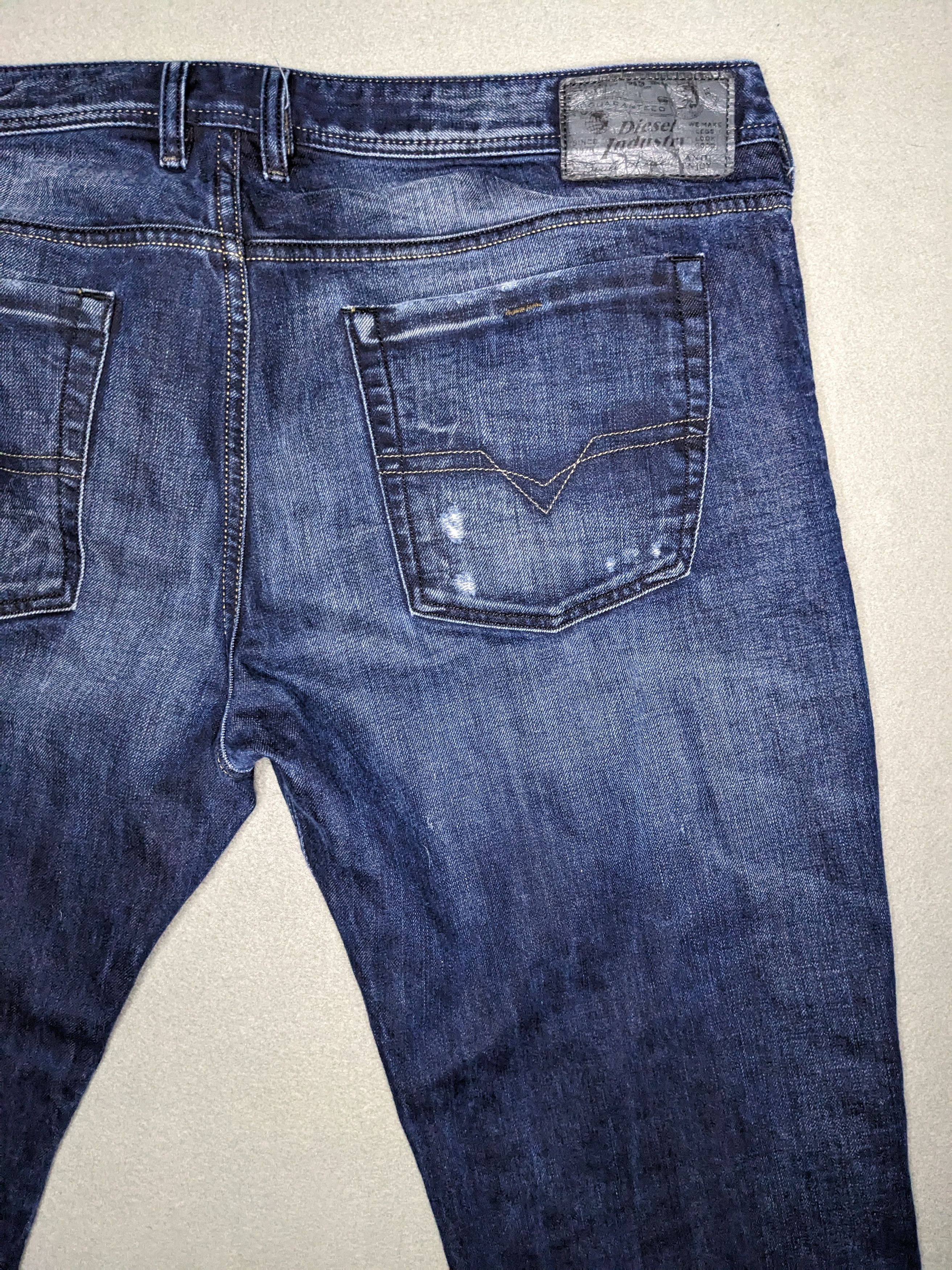 Diesel Diesel Zathan Jeans Mens 42x28 Blue Dark Wash Bootcut Italy Size US 42 / EU 58 - 9 Thumbnail