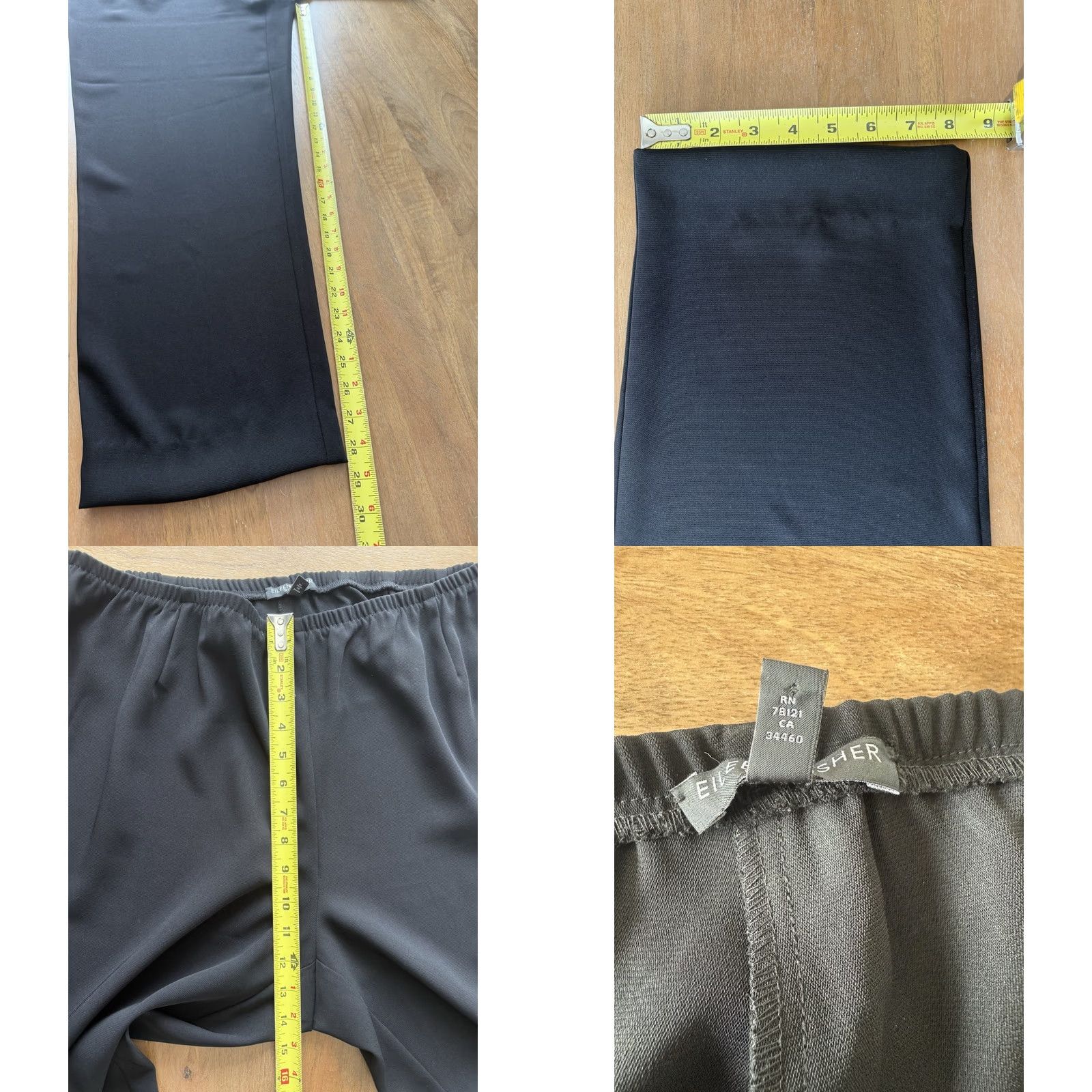 Eileen Fisher Eileen Fisher Pants Womens 1X Black High Rise Tapered Office Casual Trouser Size 40" / US 18 - 8 Thumbnail