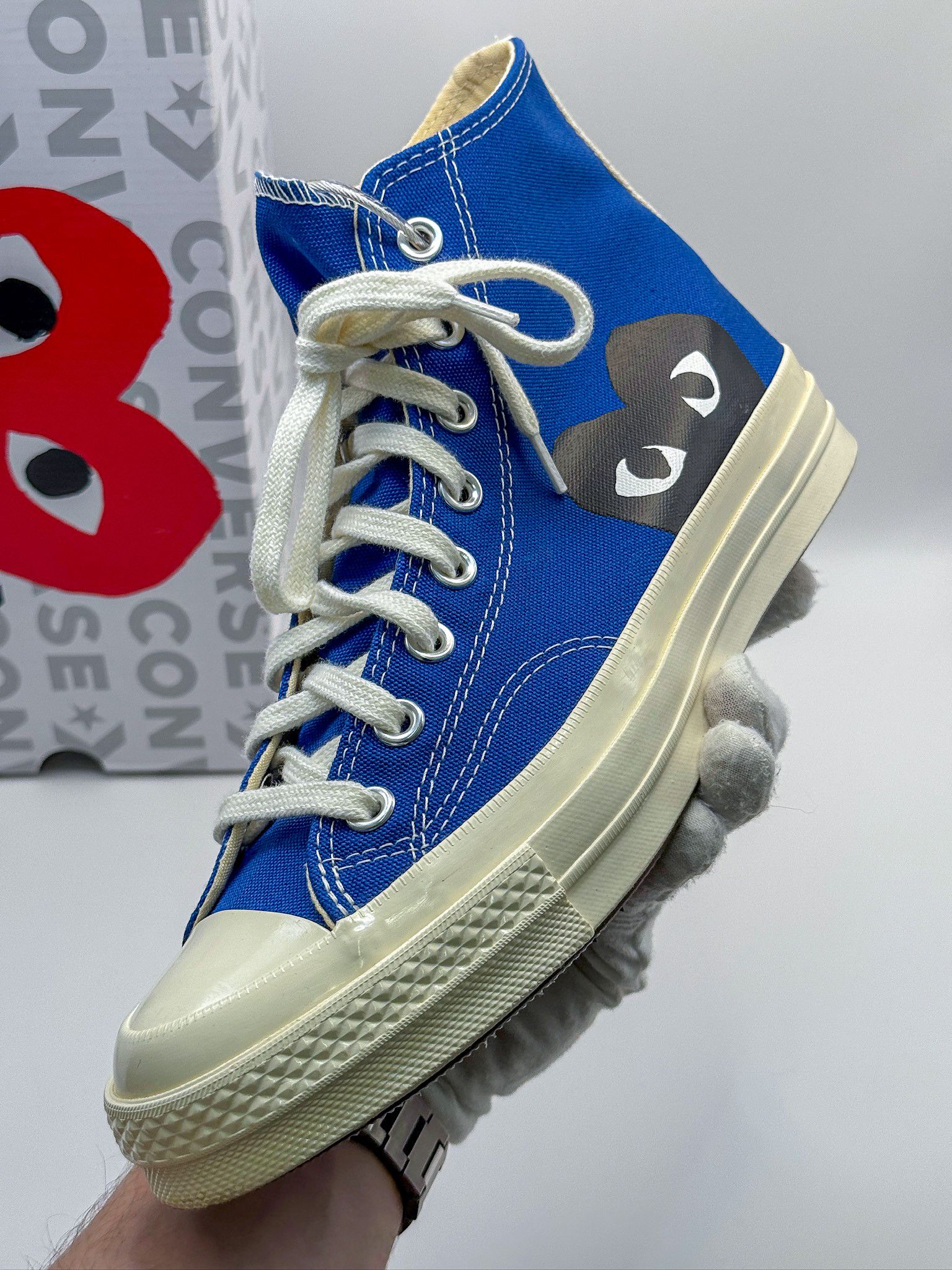 Comme des Garcons PLAY × Converse Converse x Comme des Garçons PLAY Chuck 70 High Blue Quartz Size US 8 / EU 41 - 9 Thumbnail