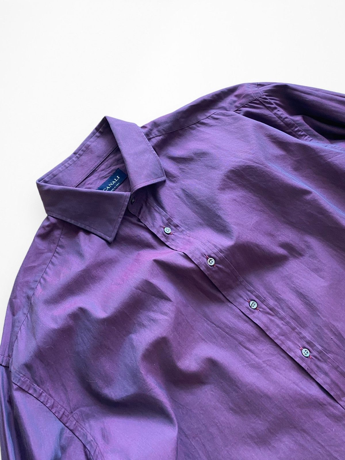 Canali Canali Vintage French Cuffs button up shirt 46/18 Size US XXL / EU 58 / 5 - 3 Thumbnail
