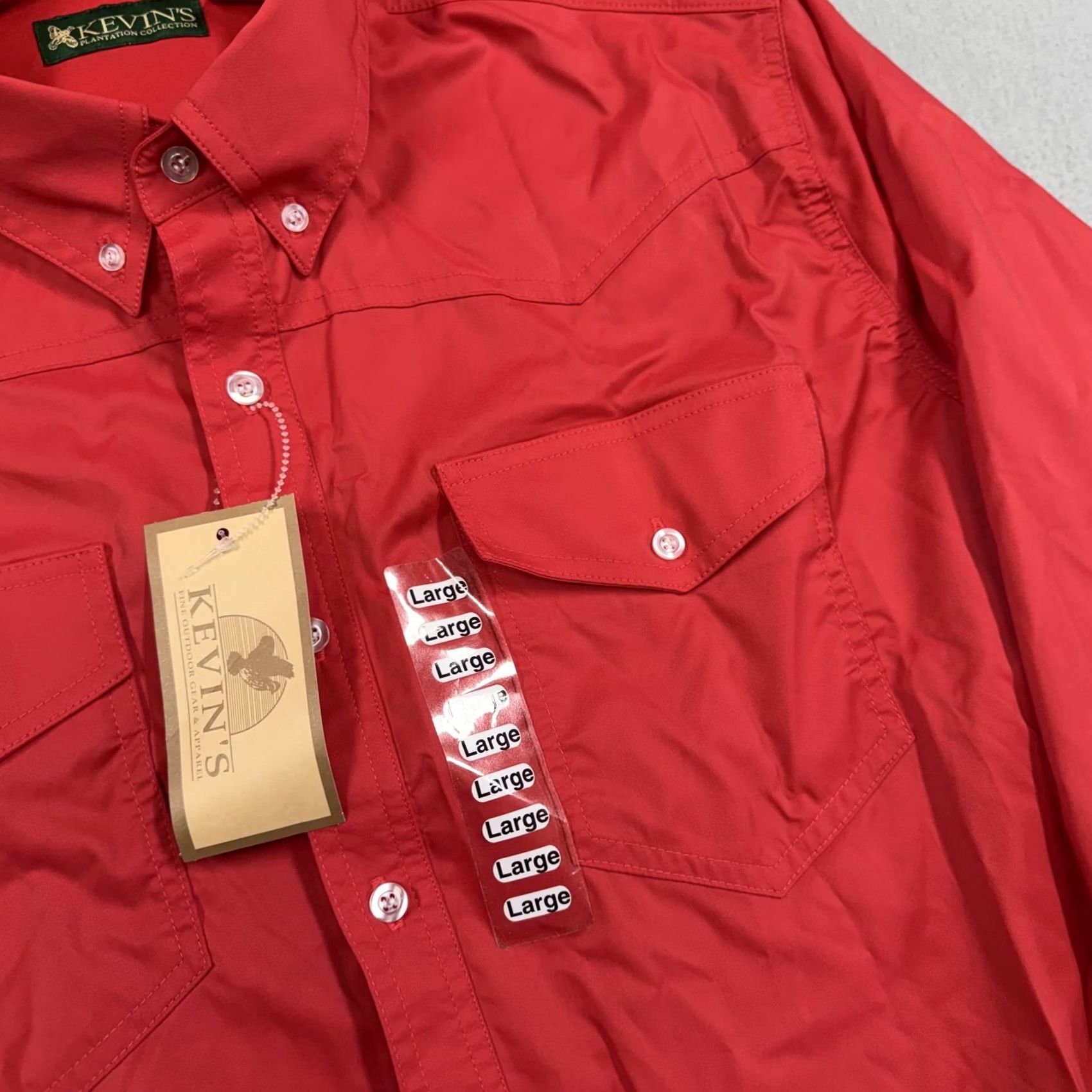 Vintage Kevin's Plantation Collection Shirt Mens Large Red West Button Long Sleeve Size US L / EU 52-54 / 3 - 2 Thumbnail