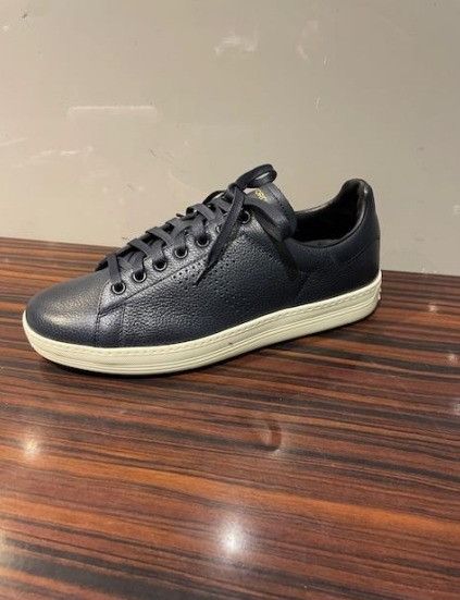 Tom Ford o1w1db10724 Warwick Leather Sneakers in Navy Blue Size US 10 / EU 43 - 3 Thumbnail
