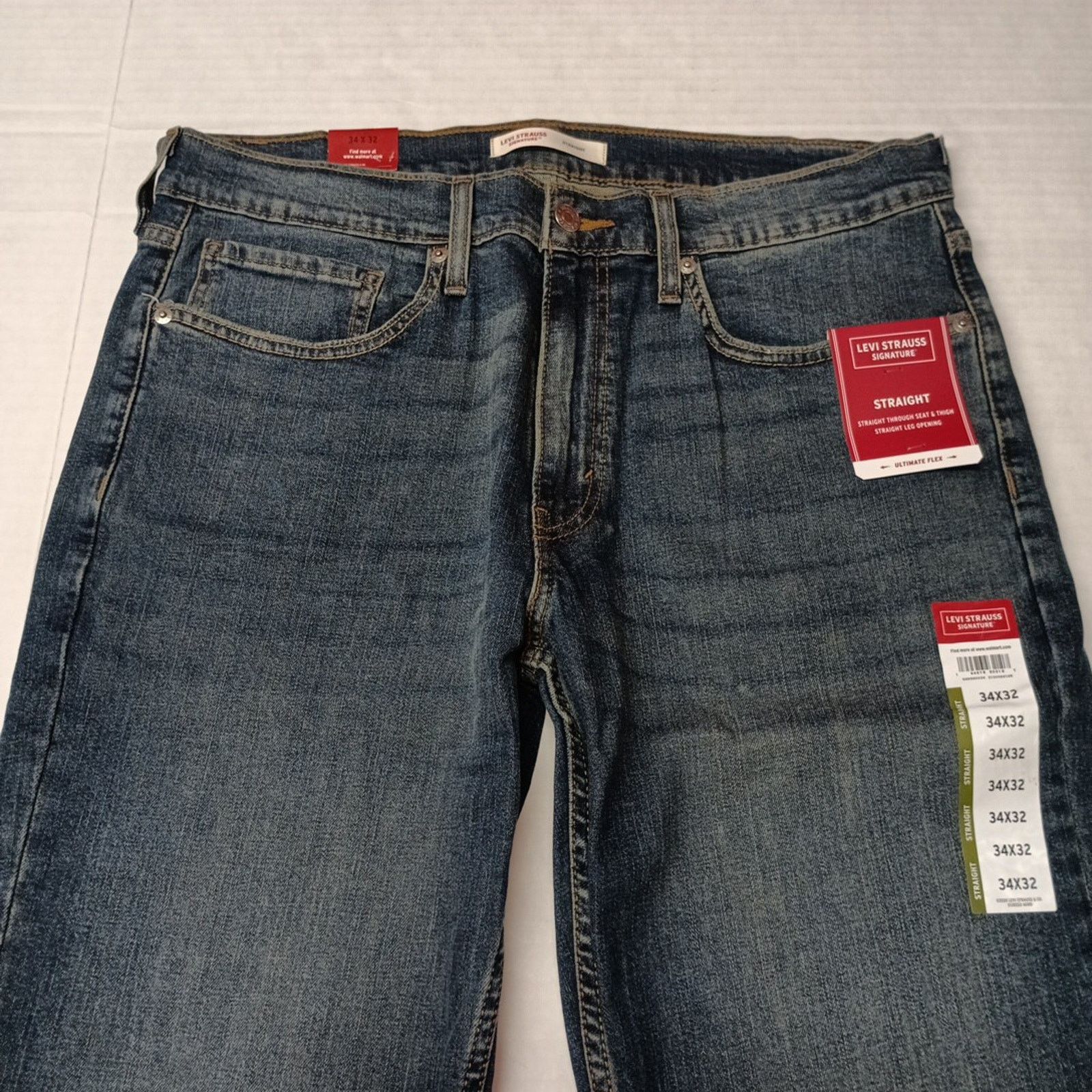 Levi's Signature Levi Straight Jeans Men's 34x32 Blue Ultimate Flex Size US 34 / EU 50 - 4 Thumbnail
