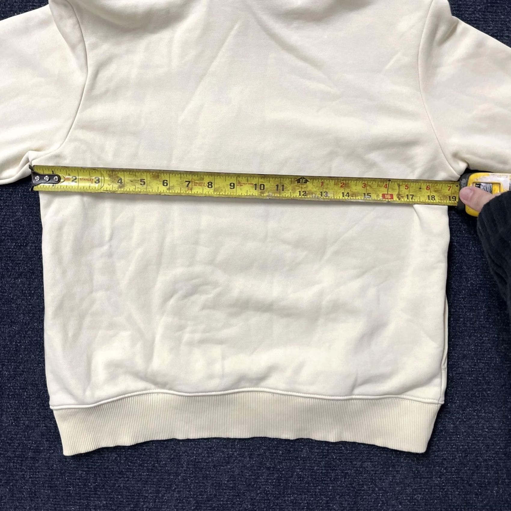 Moonstar Hoodie Mens Medium Cream Graphic Doodle Moon Star Pullover Sweatshirt Casual Size US M / EU 48-50 / 2 - 2 Thumbnail