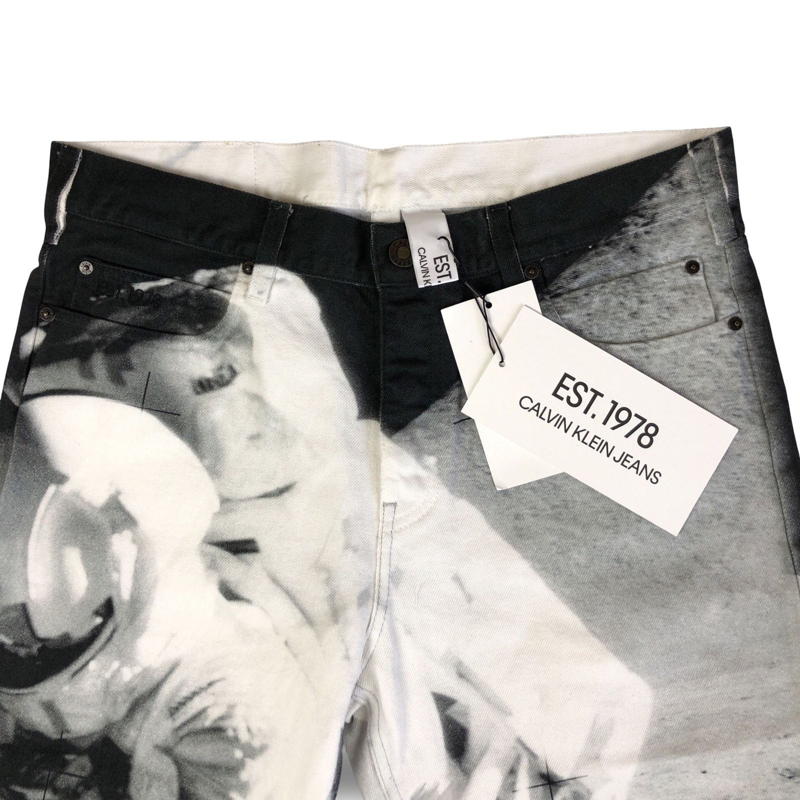Calvin Klein × Calvin Klein 205W39NYC × Raf Simons Raf Simons Era EST. 1978 Moon Landings Straight Jeans Size US 32 / EU 48 - 5 Thumbnail