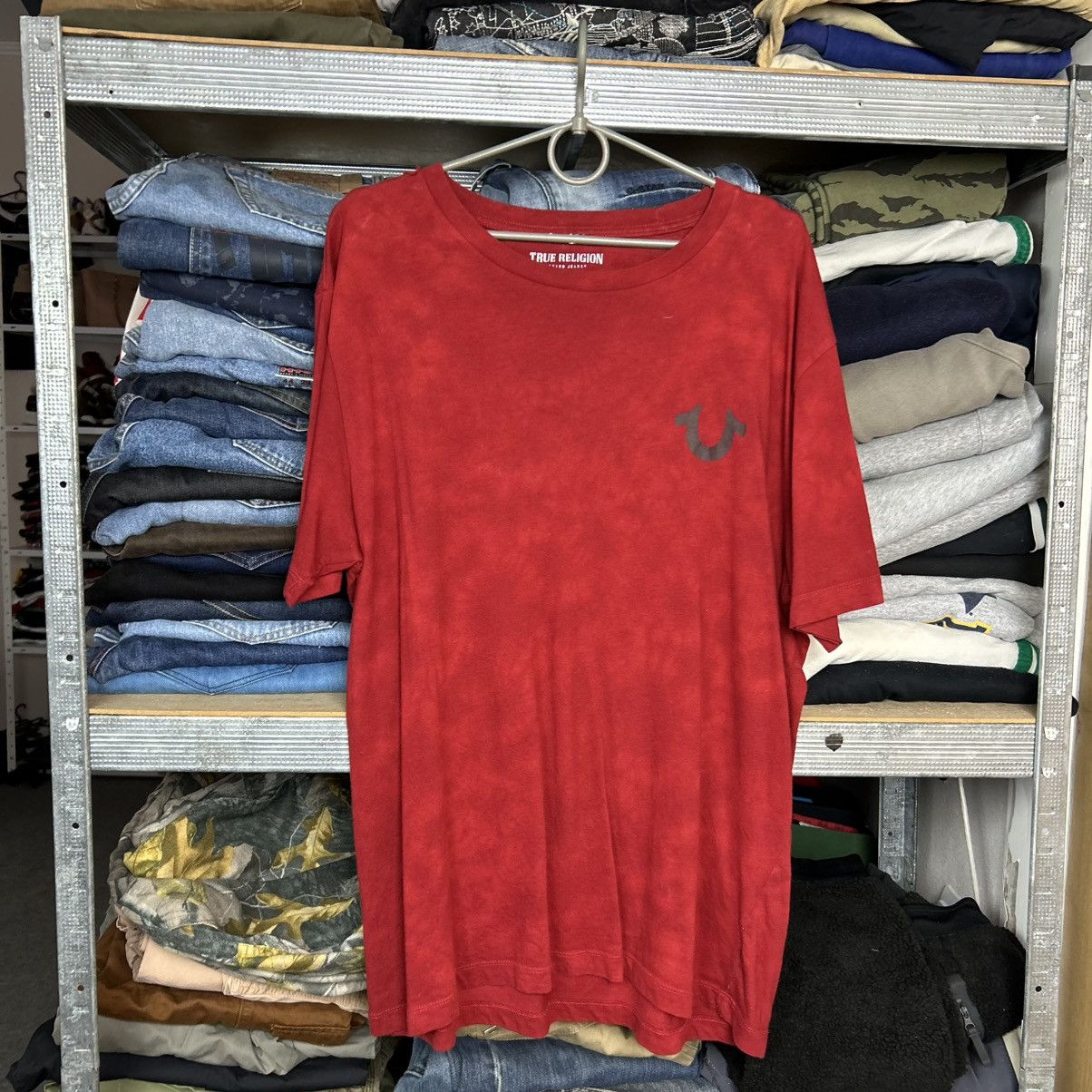 True Religion Mens True Religion Big logo Japanese streetwear tee size XL Size US XL / EU 56 / 4 - 6 Thumbnail