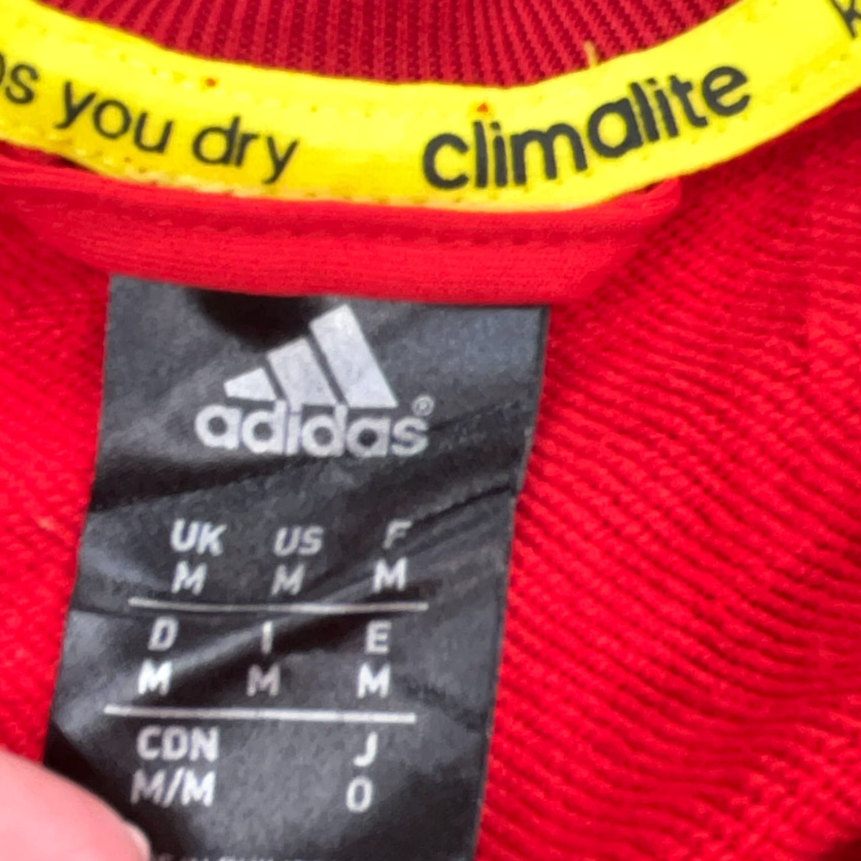 Adidas Adidas Jacket Men Medium Red Yellow Track Sweatshirt Warm Up Soccer Adult * Track Jacket Men Medium Red Yellow Adidas Size US M / EU 48-50 / 2 - 7 Thumbnail