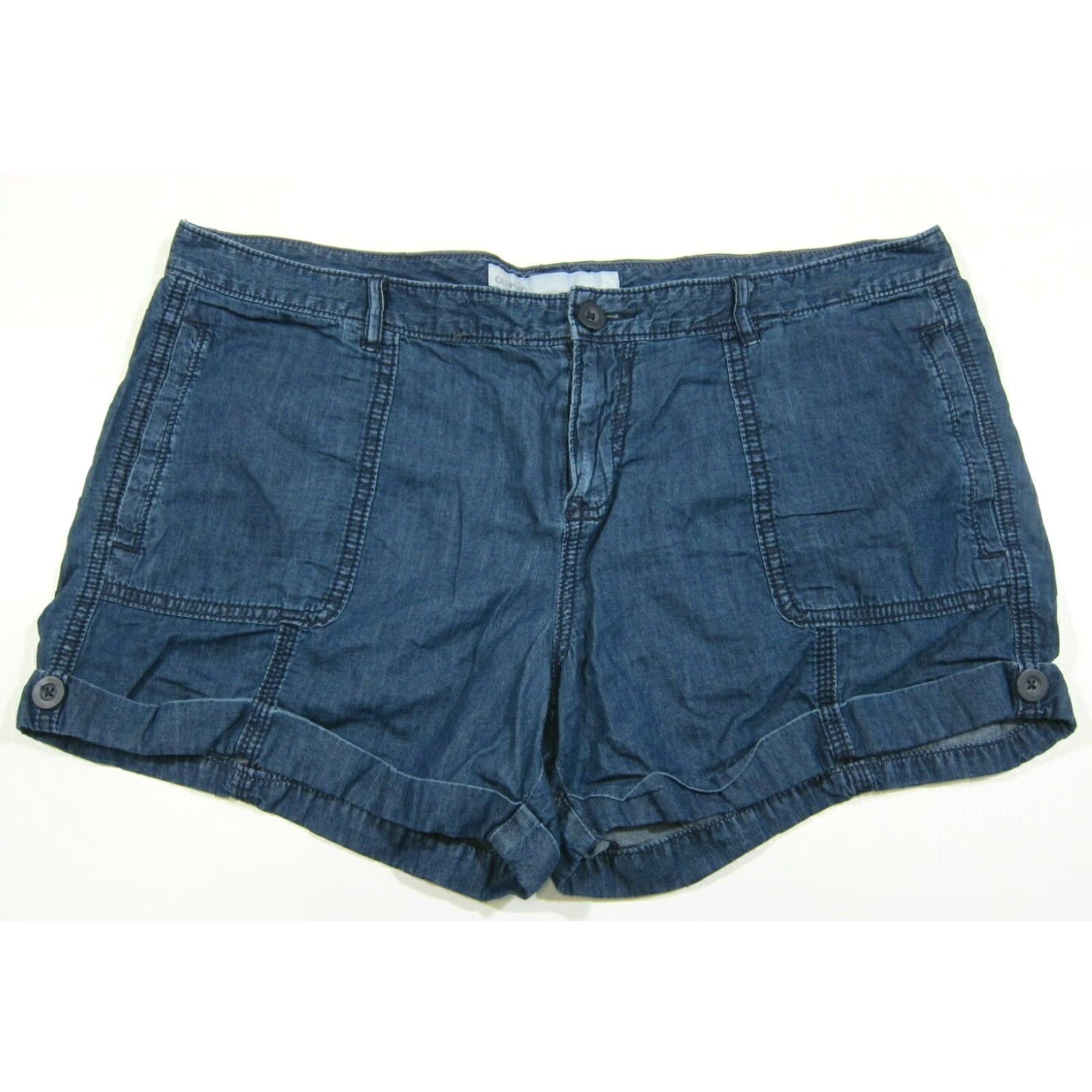 Old Navy Old Navy Cotton Blue Chambray Denim Mid Rise Flat Front Chino Short Women 14 Size 25" / US 0 / IT 36 - 7 Thumbnail