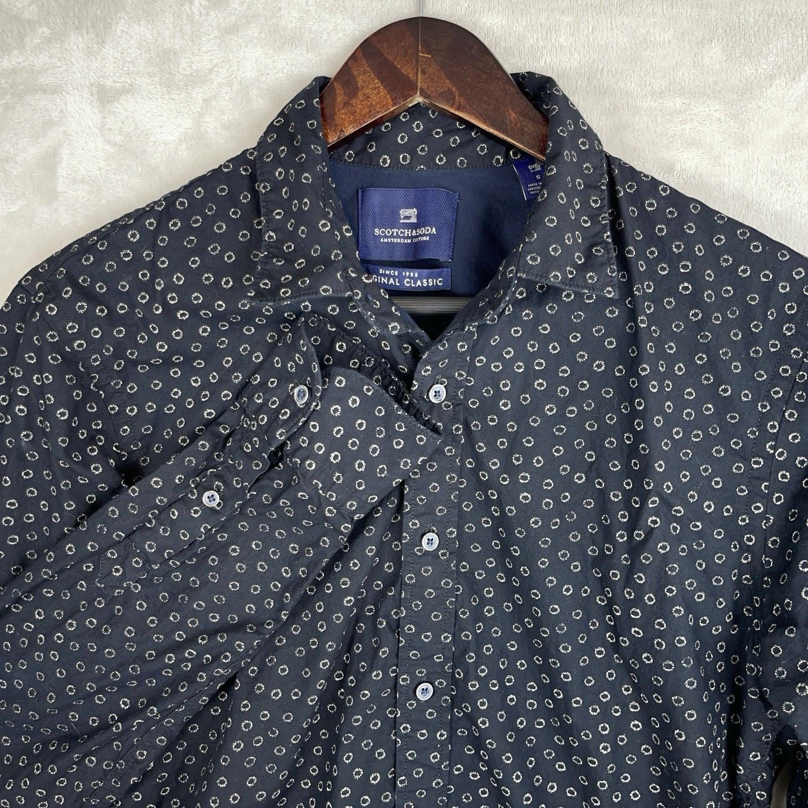 Scotch & Soda Scotch & Soda Original Classic Dotted Shirt Amsterdam Size US S / EU 44-46 / 1 - 1 Thumbnail
