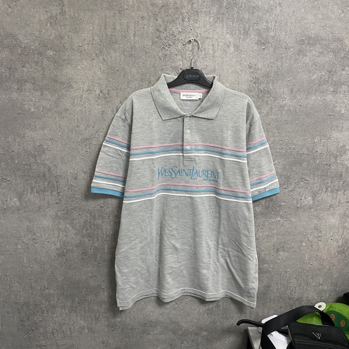 Yves Saint Laurent Vintage Yves Saint Laurent YSL Polo T-Shirt Big Logo Size US XL / EU 56 / 4 - 1 Thumbnail