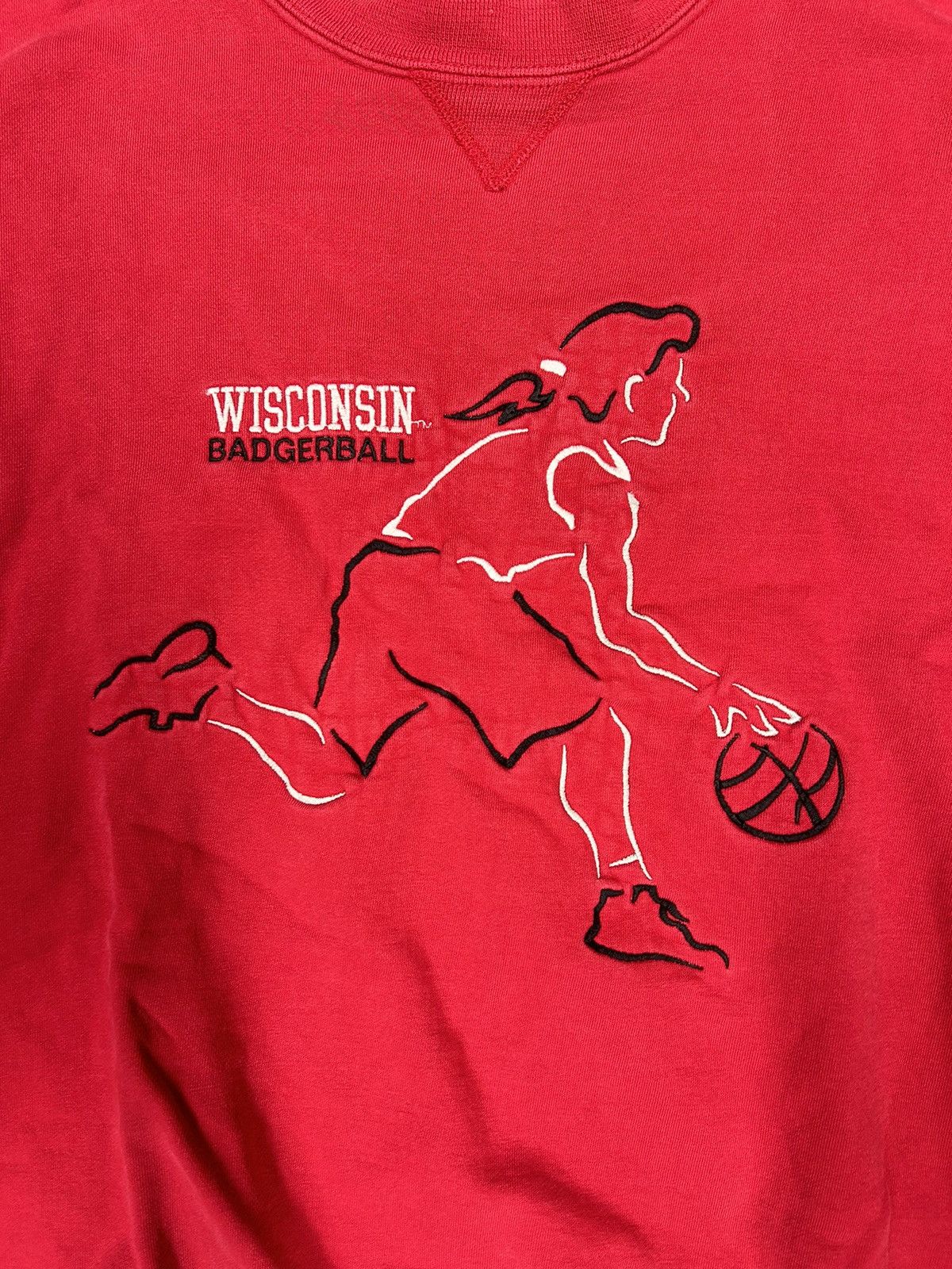 Vintage Crazy Vintage Y2K Essential Red Wisconsin Badgers Crewneck Size US XL / EU 56 / 4 - 2 Thumbnail