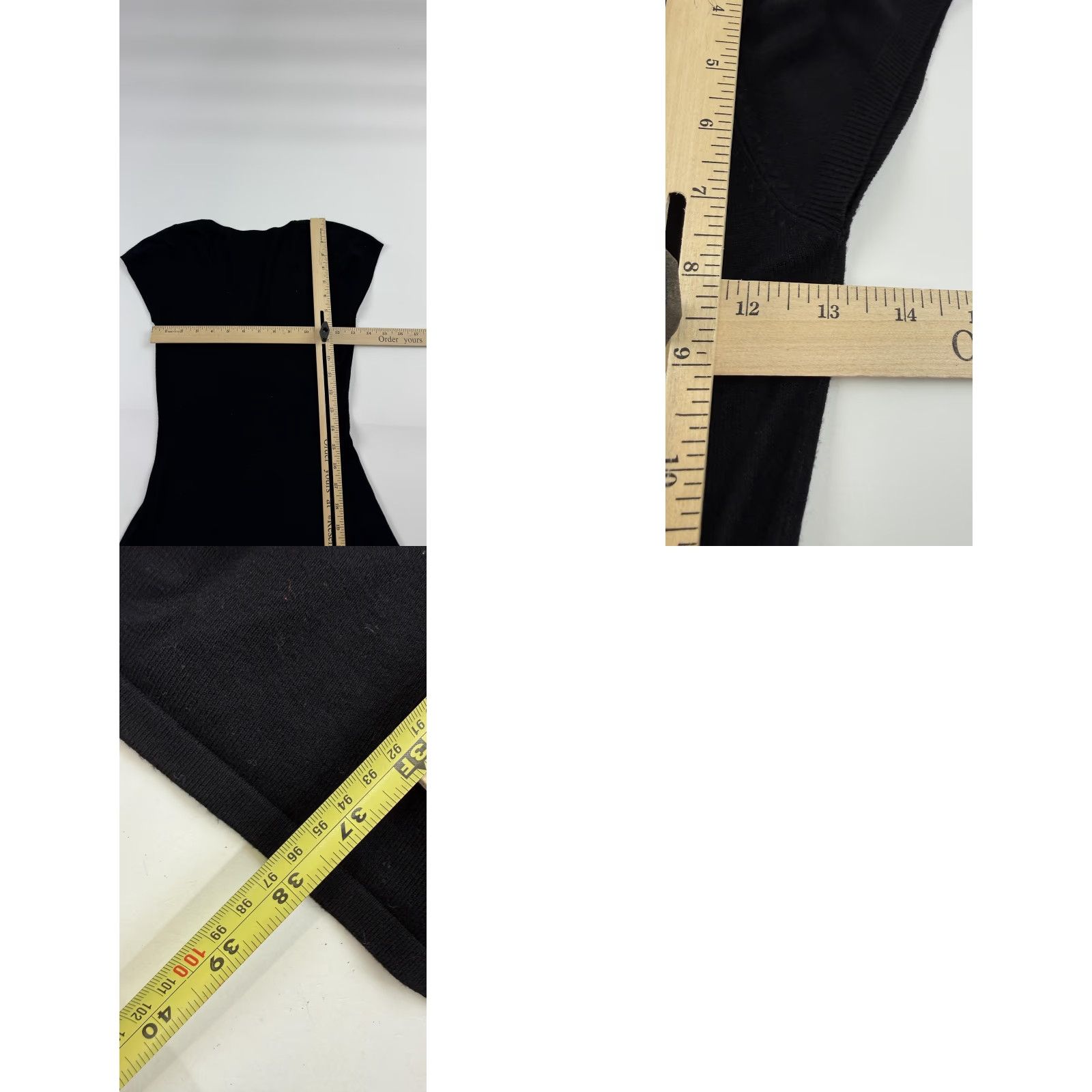 Zara Zara Dress Womens Small Black Knit A-Line Fit & Flare Short Sleeve Scoop Neck Dress Size 28" / US 6 / IT 42 - 8 Thumbnail