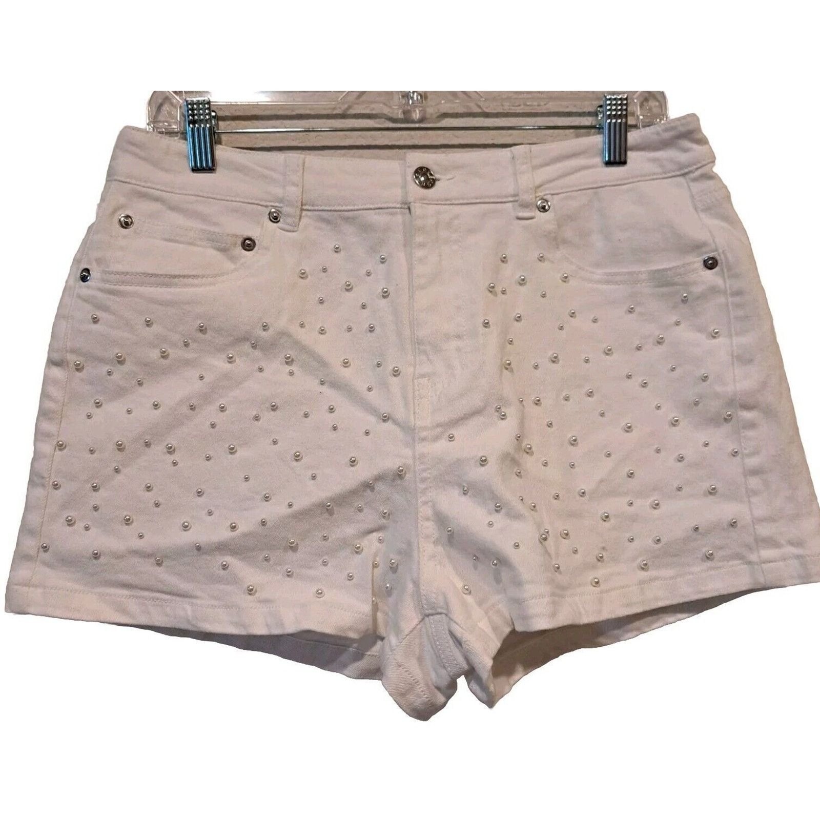 Generation Love Generation Love Revolve Women's Pearl Shorts White 29 NWT Size 29" - 2 Thumbnail