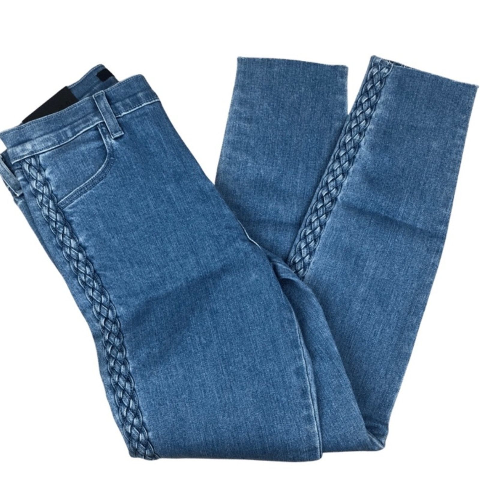 J Brand New with tag J Brand Women’s High Rise Star Braid Jeans Size 26" / US 2 / IT 38 - 6 Thumbnail