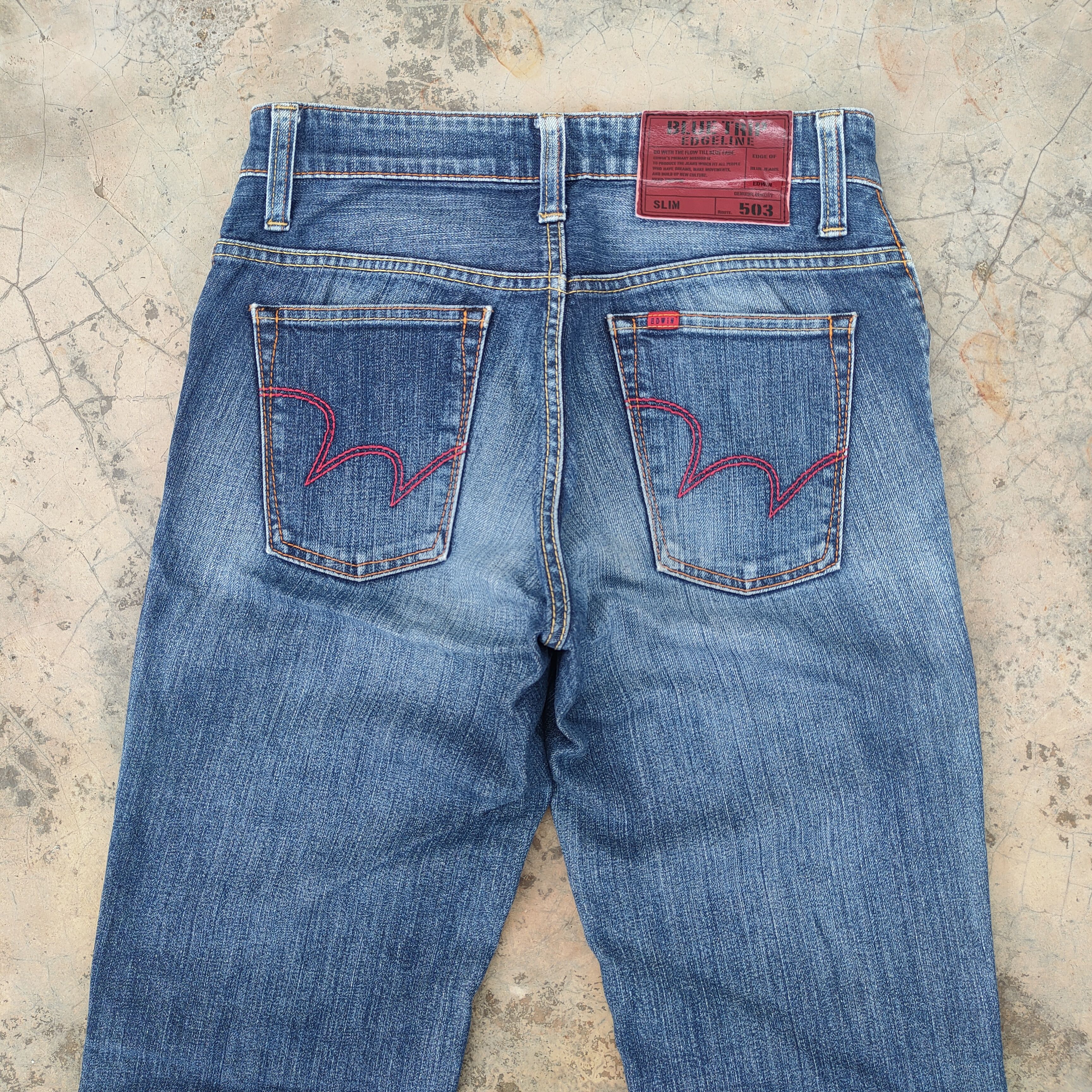 Edwin VINTAGE EDWIN BLUE TRIP FADED JEAN DENIM PANTS Size US 30 / EU 46 - 8 Thumbnail
