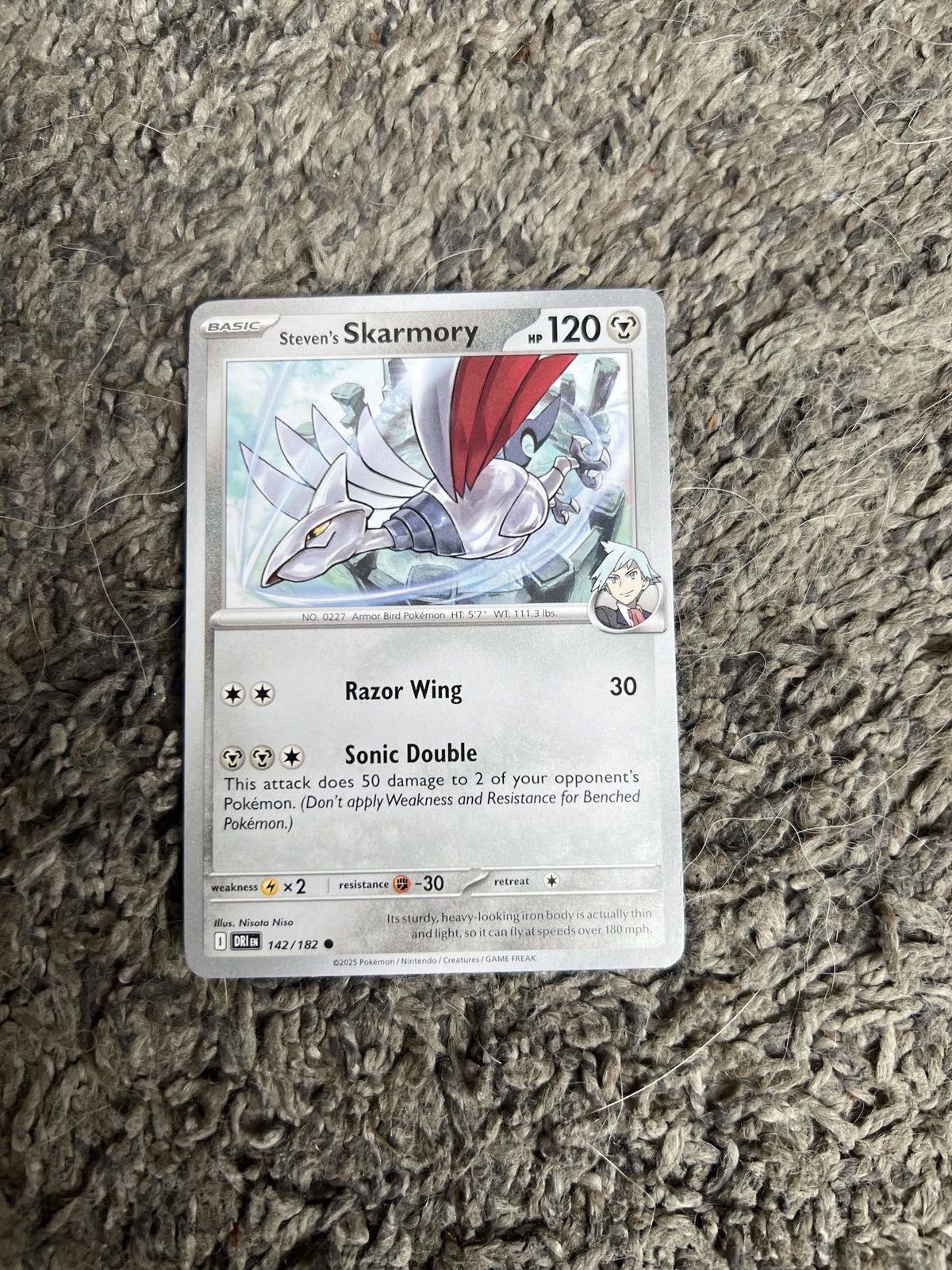 Pokemon 2025 Pokémon Steven’s Skarmory Basic Card Size ONE SIZE - 1 Thumbnail