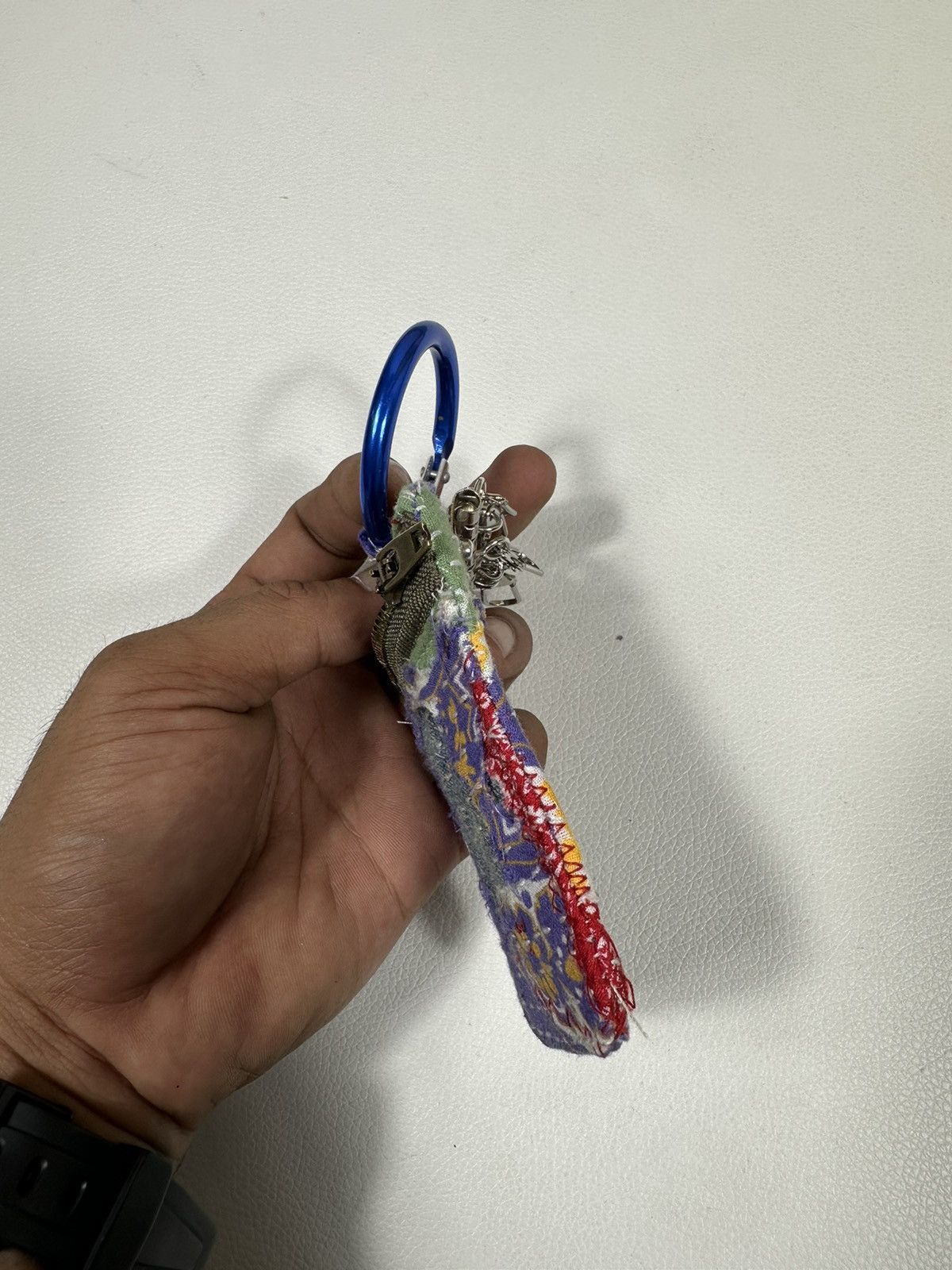 Other Custom Made Distressed Paisley Patchwork Keychain Wallet Size ONE SIZE - 5 Thumbnail
