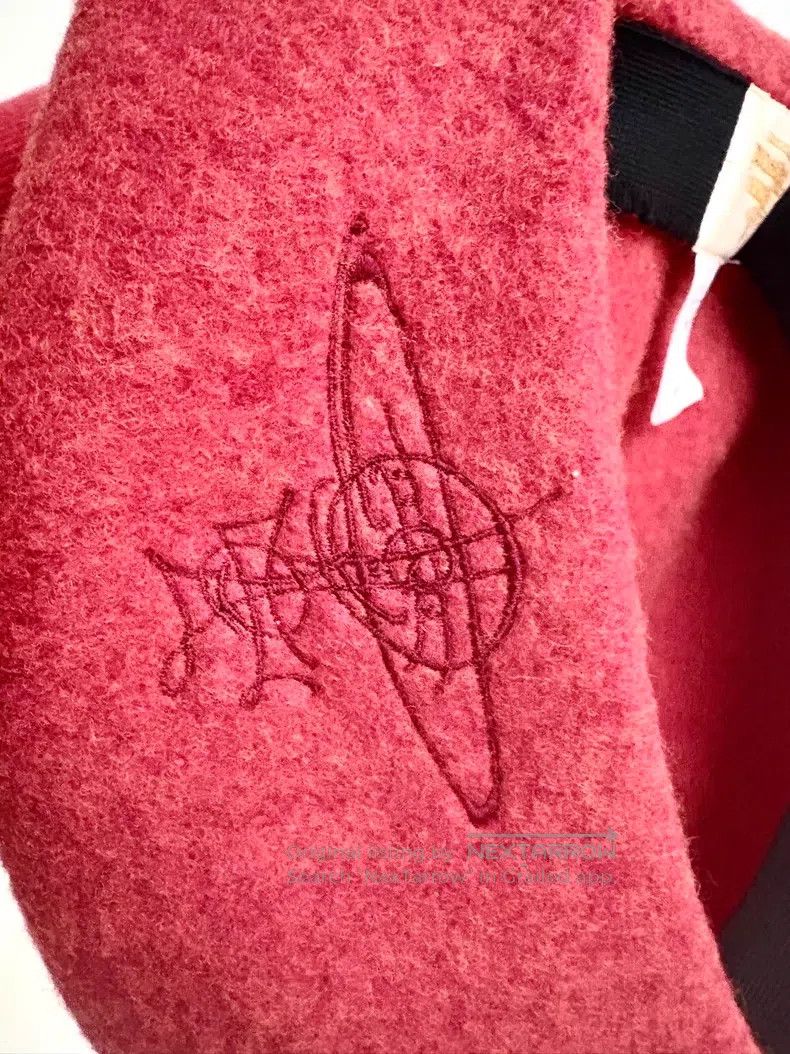 Vivienne Westwood Vivienne Westwood Red Large Saturn Embroidered Beret Size ONE SIZE - 8 Thumbnail