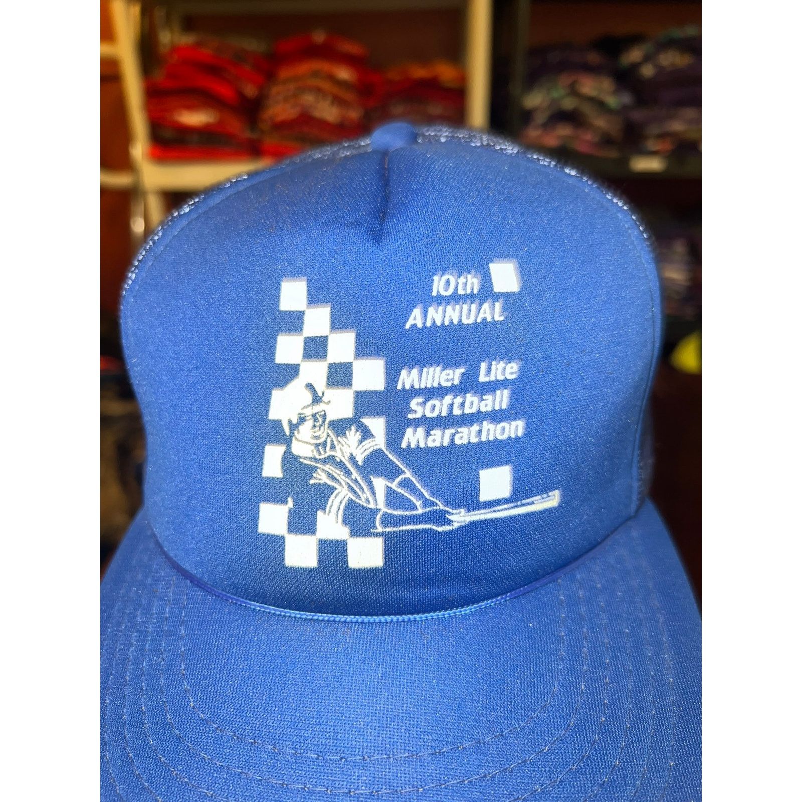 Vintage Vintage Miller Lite Hat 10th Softball Roper Trucker Cap VTG Size ONE SIZE - 3 Thumbnail