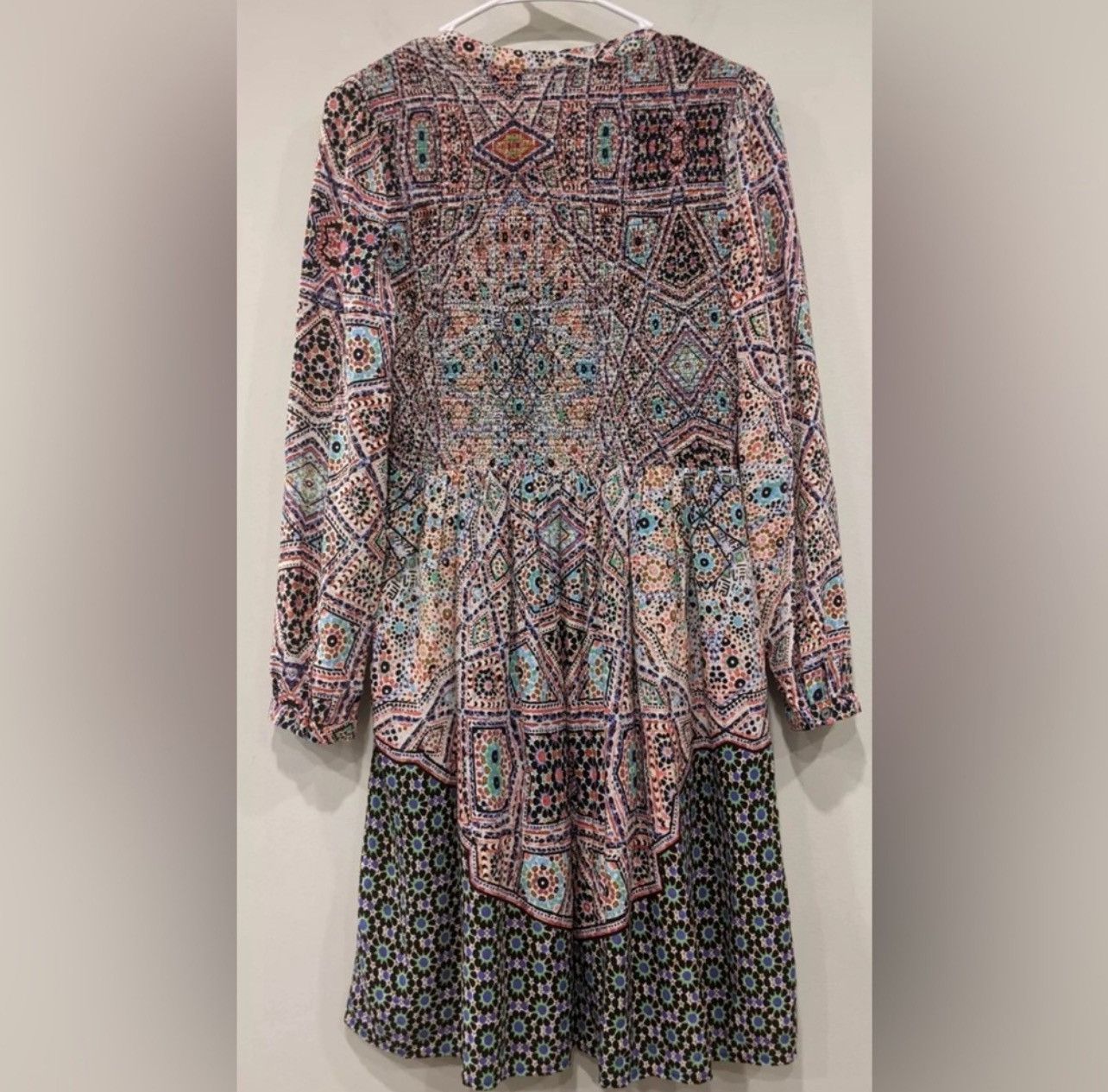 Anthropologie Anthropologie Abstract MulticolorJewel Bohemian Mini Dress Size S / US 4 / IT 40 - 5 Thumbnail