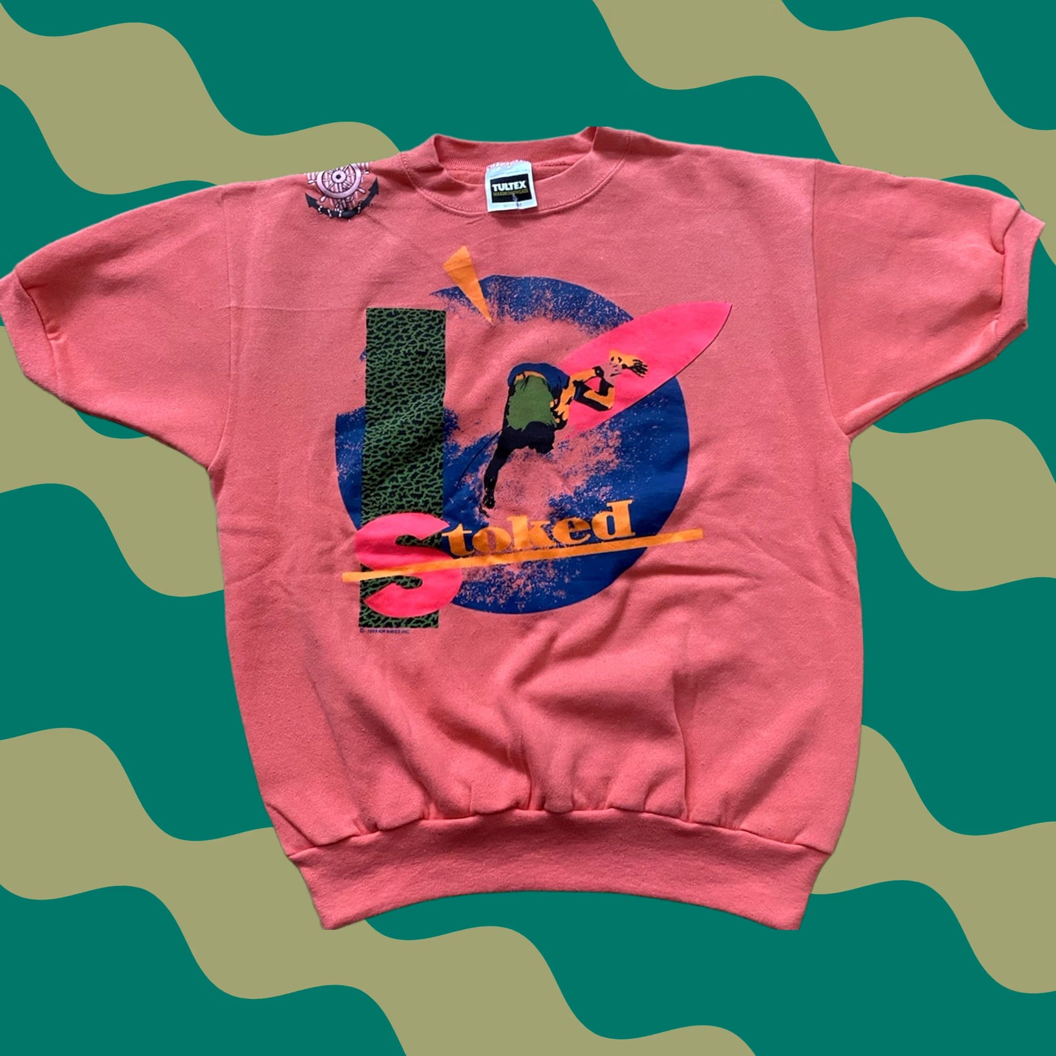 Tultex VINTAGE Tultex John Deere Sweatshirt 2XL Black Crewneck
