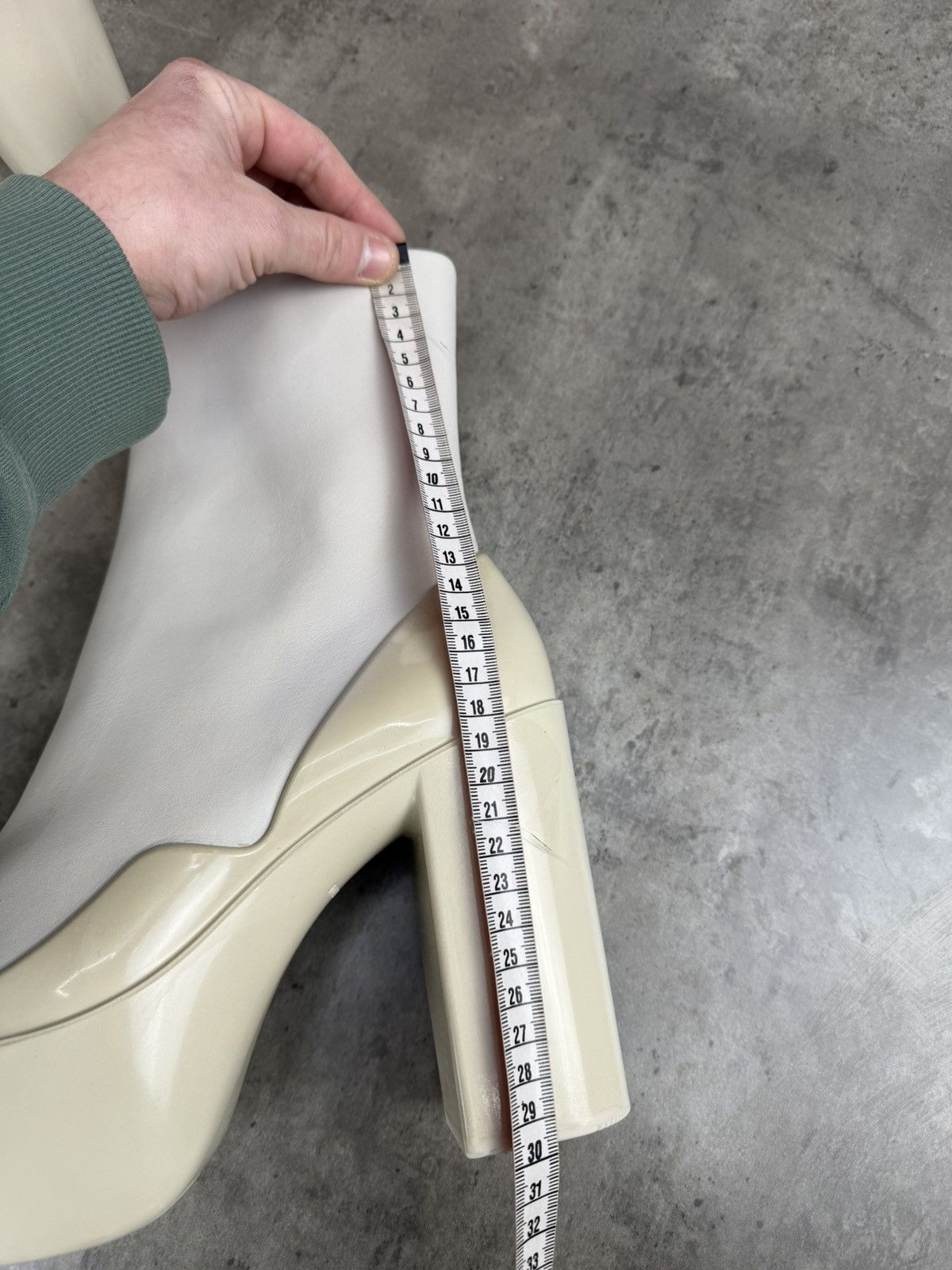 Peter Do at.kollektive x Peter Do Leather Platform Ankle Boots White Size US 10 / IT 40 - 19 Thumbnail