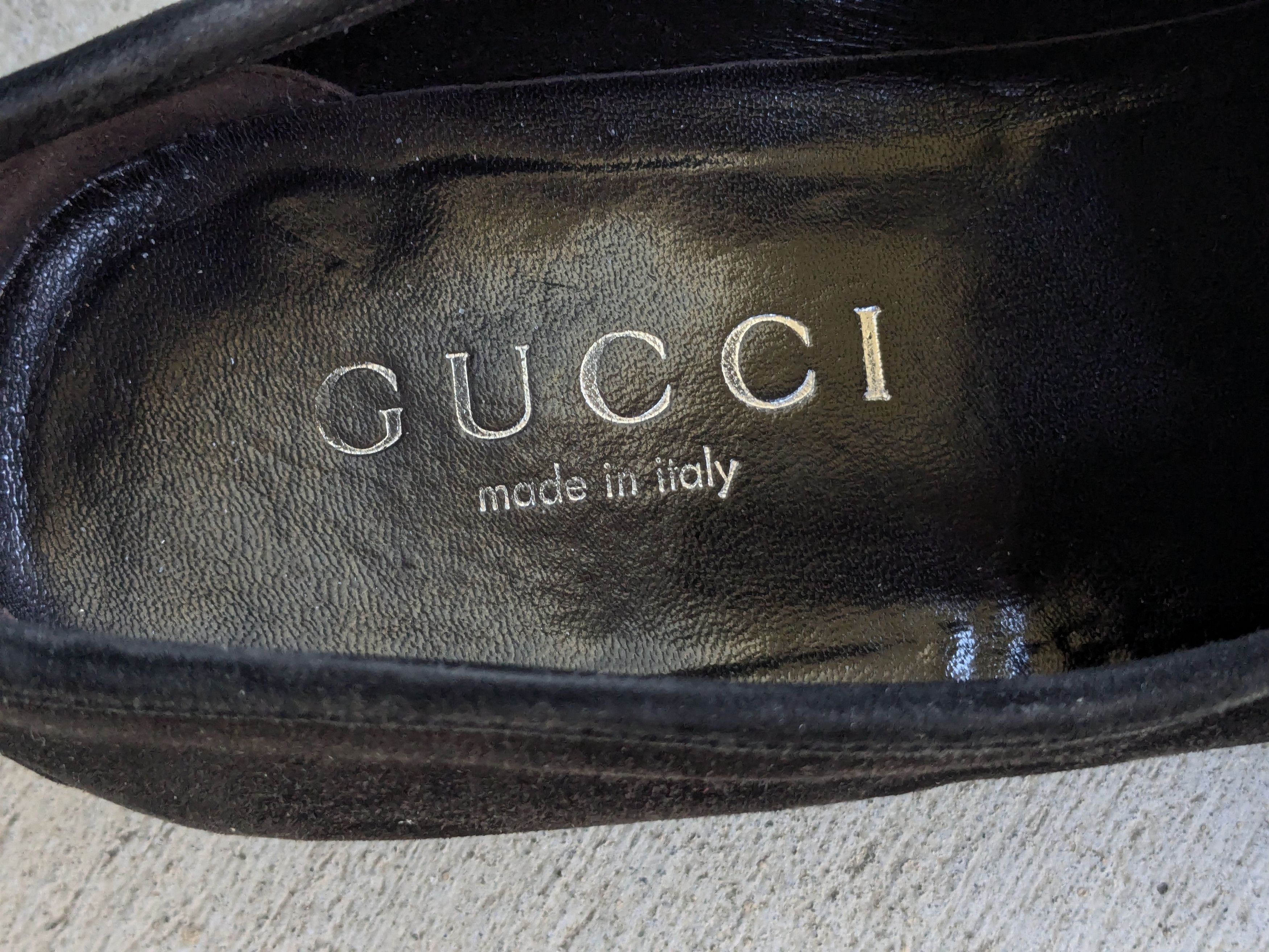 Gucci Gucci Horsebit Loafers Black Suede 10 D Italy Slip On Size US 10 / EU 43 - 11 Thumbnail