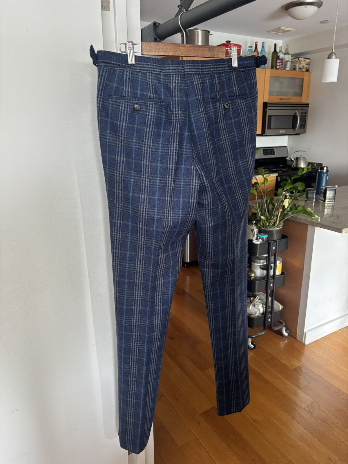 Rota Rota pleated wool plaid trousers size 50 Size 40R - 3 Thumbnail