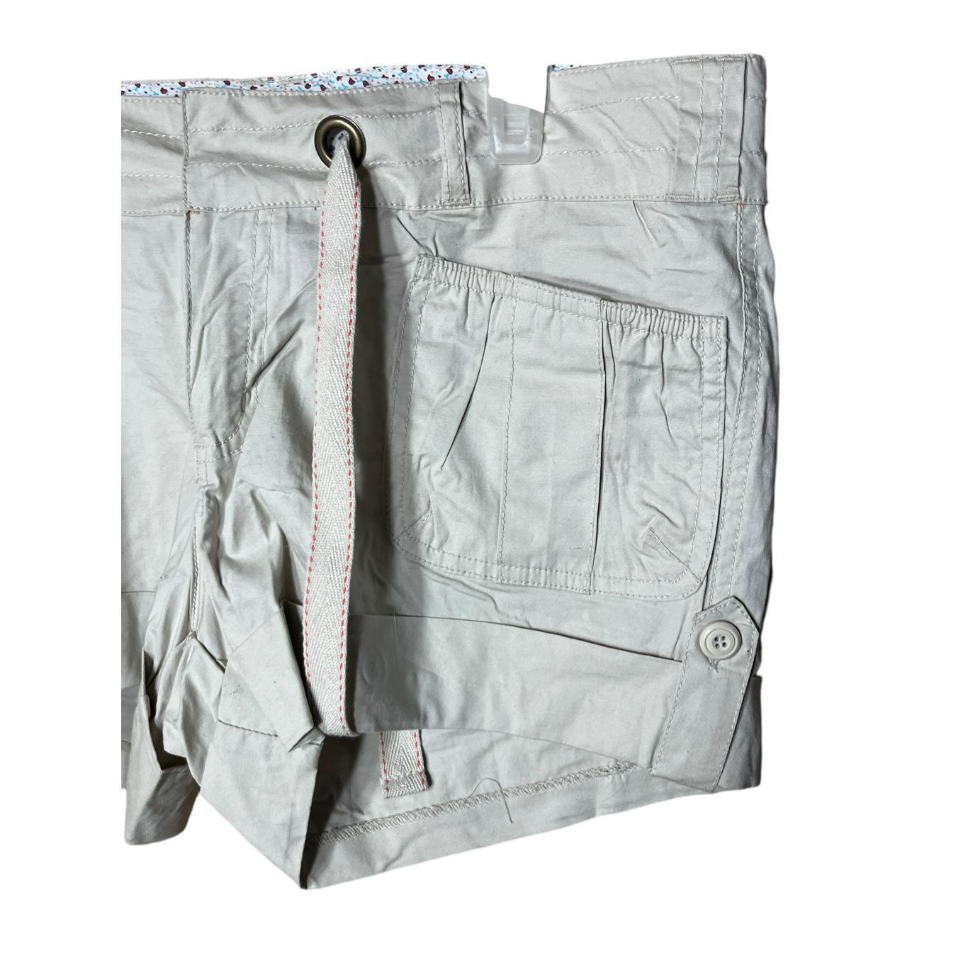 Other Ashley Y2K Khaki Cargo Tie Waist Shorts Size Large Size 35" - 2 Thumbnail