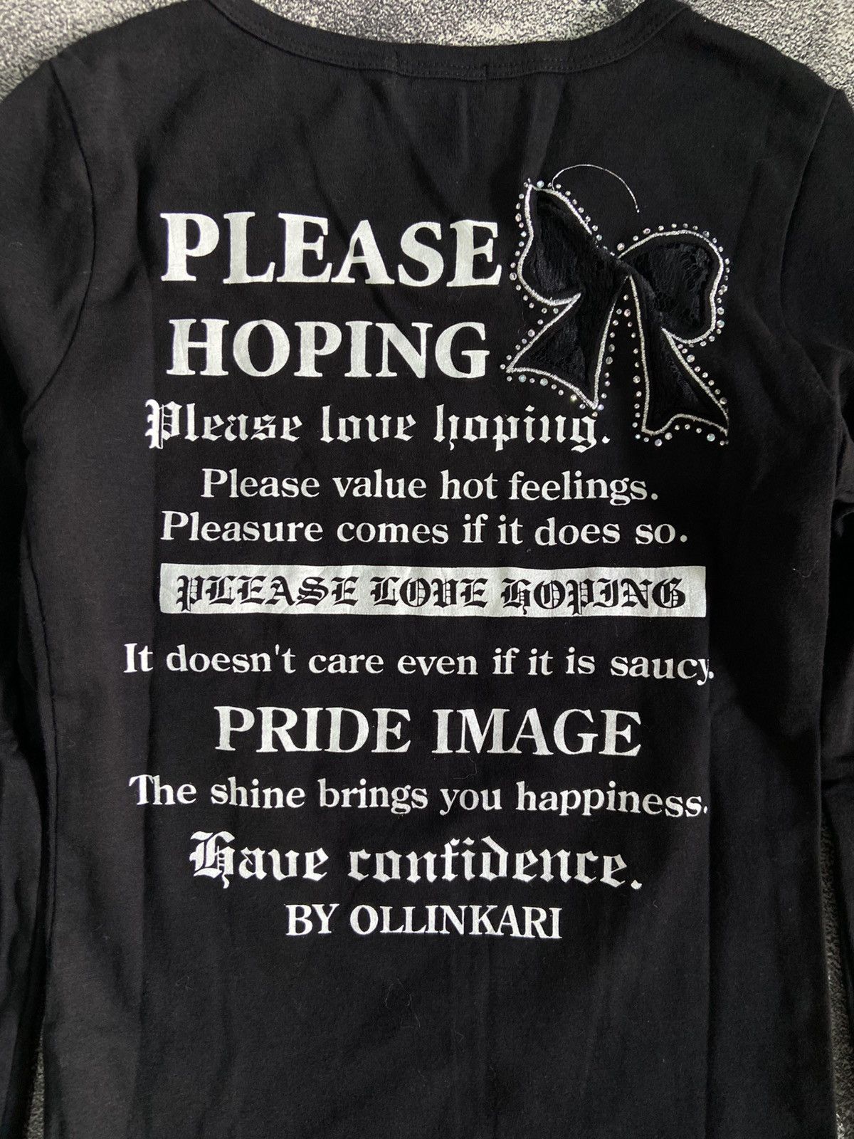 If Six Was Nine × Japanese Brand × Le Grande Bleu (L.G.B.) Ollinkari Pride Please Value Poem Longsleeve Size S / US 4 / IT 40 - 6 Thumbnail