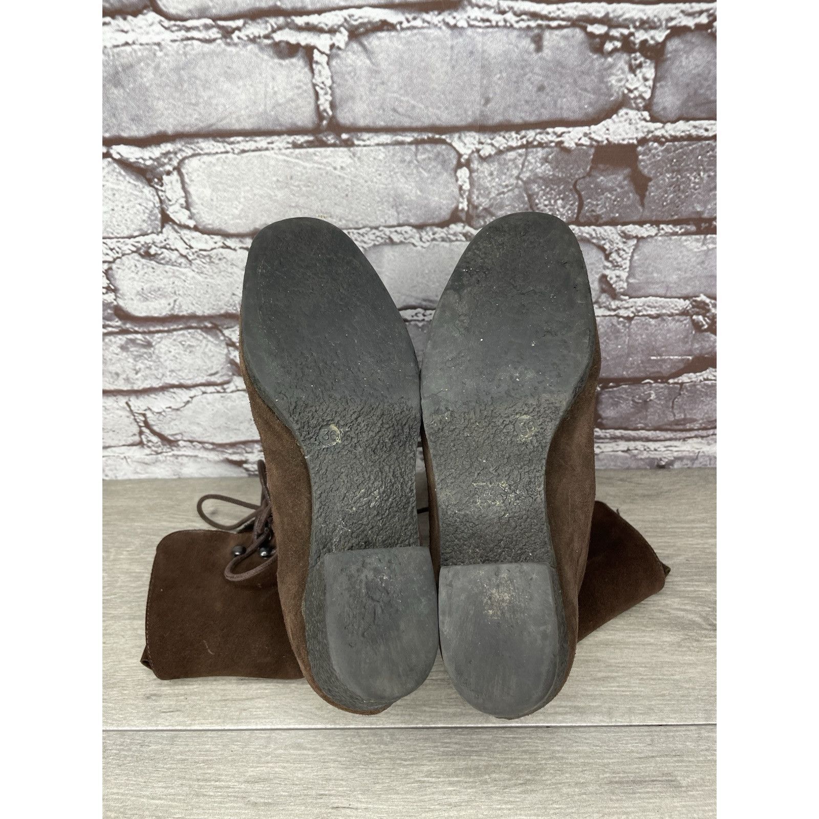 Aquatalia Aquatalia Marvin K Brown Suede Lace Up Block Heel Combat Boo Size US 6 / IT 36 - 22 Thumbnail