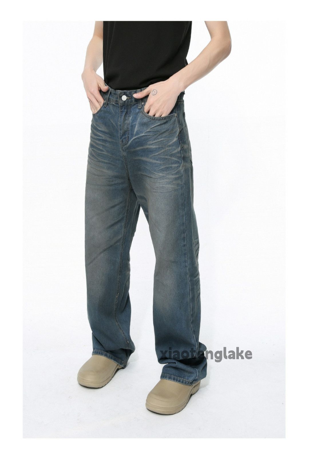 Jean × Vintage washed faded rusty stain skate hiphop punk jeans Size US 30 / EU 46 - 5 Thumbnail