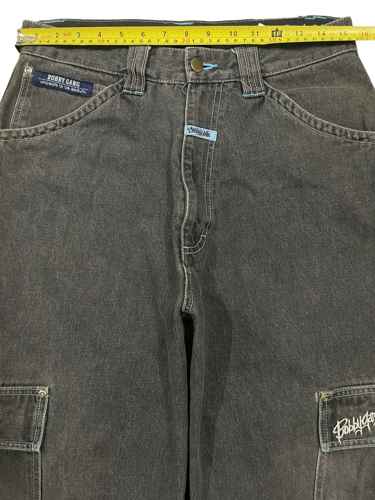 JNCO Vintage 90s Bobby Gang Hip Hop Graffiti Short Jeans Size US 30 / EU 46 - 12 Thumbnail