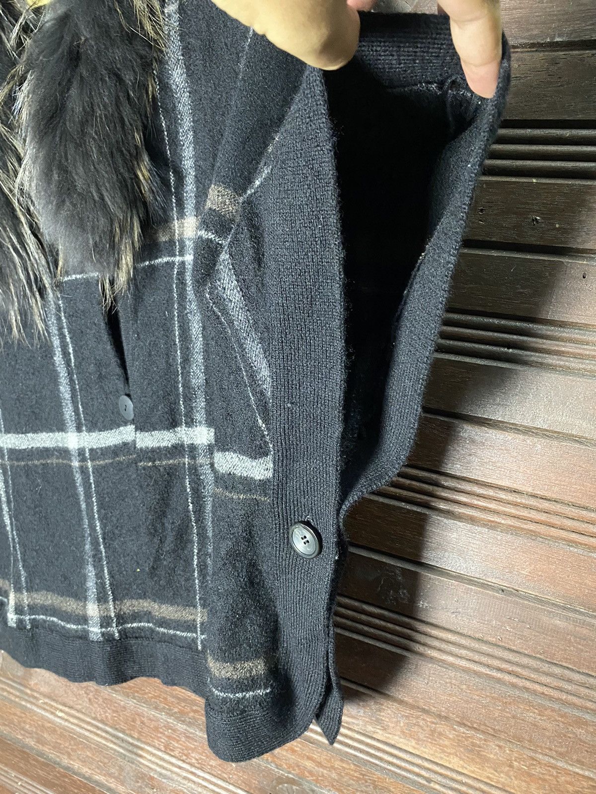 Comme Ca Ism × Japanese Brand Vintage Comme Ca Du Mode Fur Poncho Shawl Cape Size ONE SIZE - 5 Thumbnail