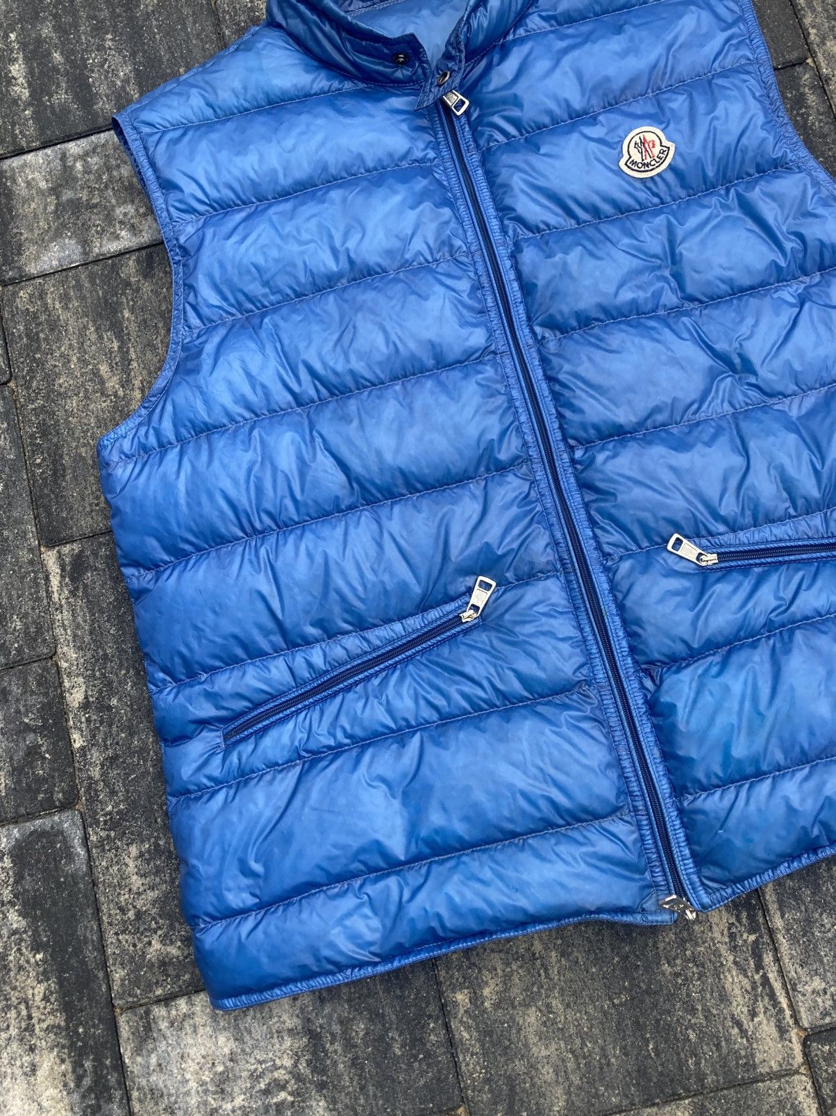 Moncler Vintage Moncler Gui Gilet Puffer Vest Blue Luxury Designer Size US XL / EU 56 / 4 - 3 Thumbnail
