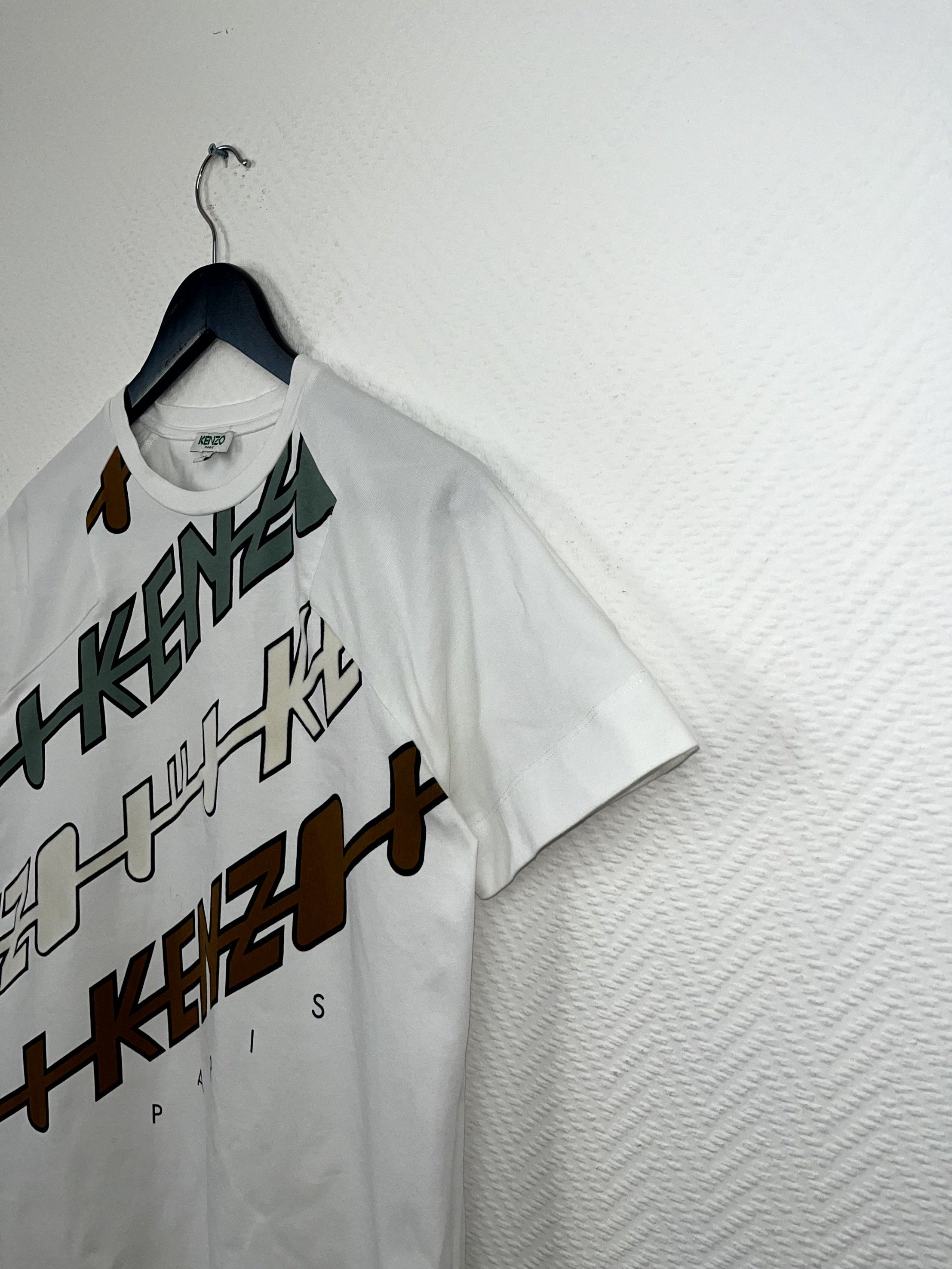 Kenzo Kenzo Paris Big Logo Longline Cotton White T-Shirt Size M Size M / US 6-8 / IT 42-44 - 8 Thumbnail