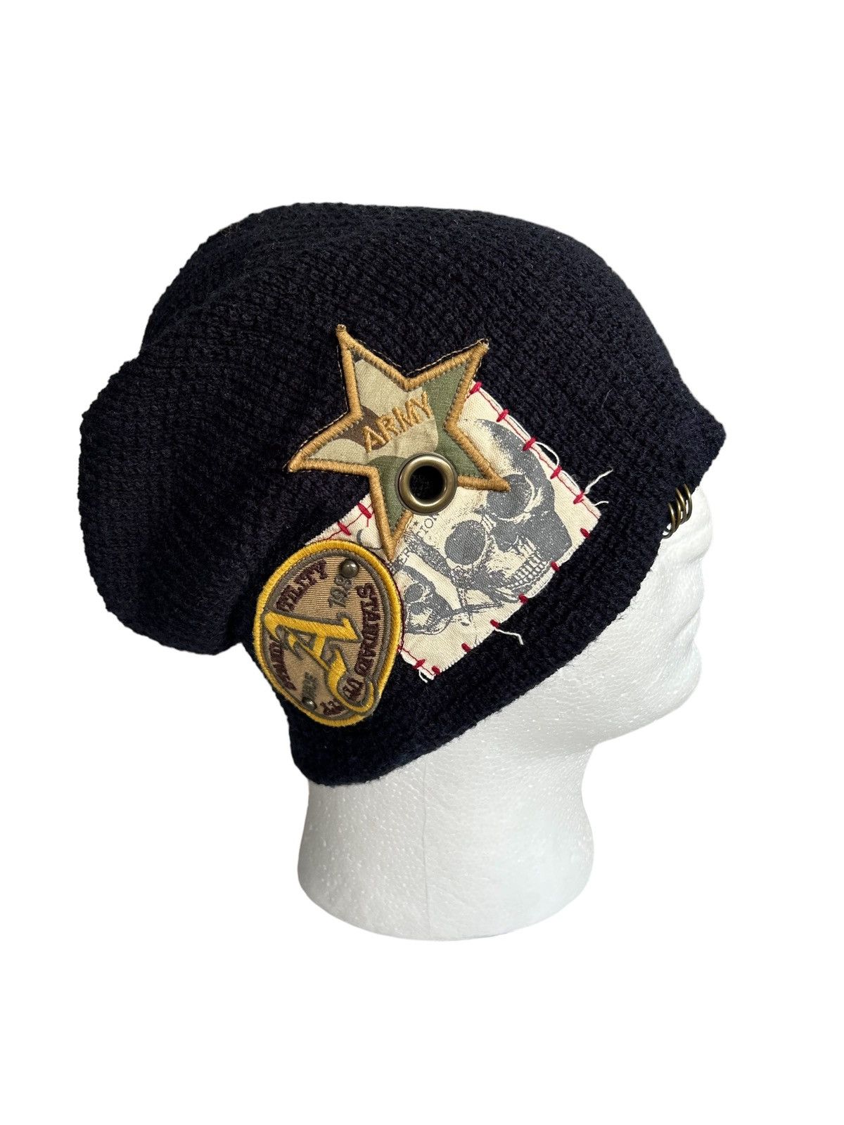 Japanese Brand Skull Punk Bondage Japanese Style Beanie Hats Rare ☠️☠️ Size ONE SIZE - 3 Thumbnail