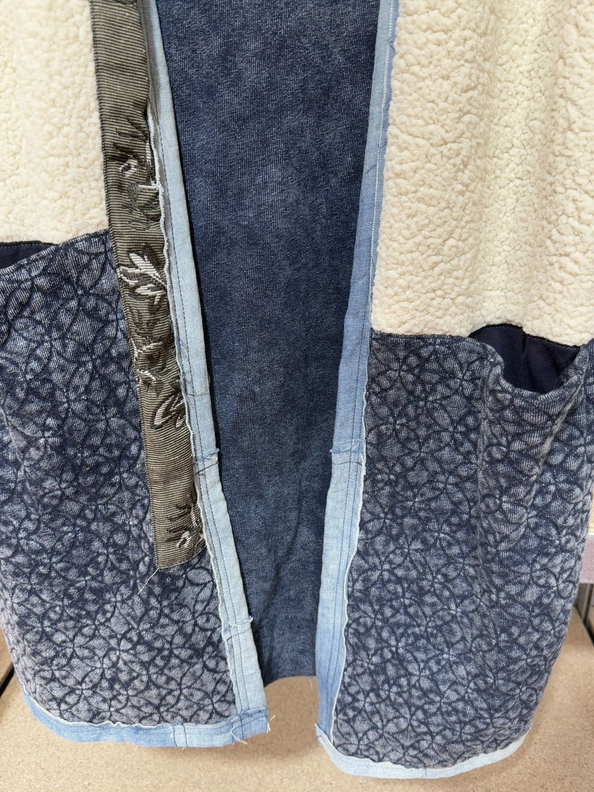 Designer × Free People Rare Luxury Free People Ramble On Oversize Vest Patchwork Size XS / US 0-2 / IT 36-38 - 12 Thumbnail